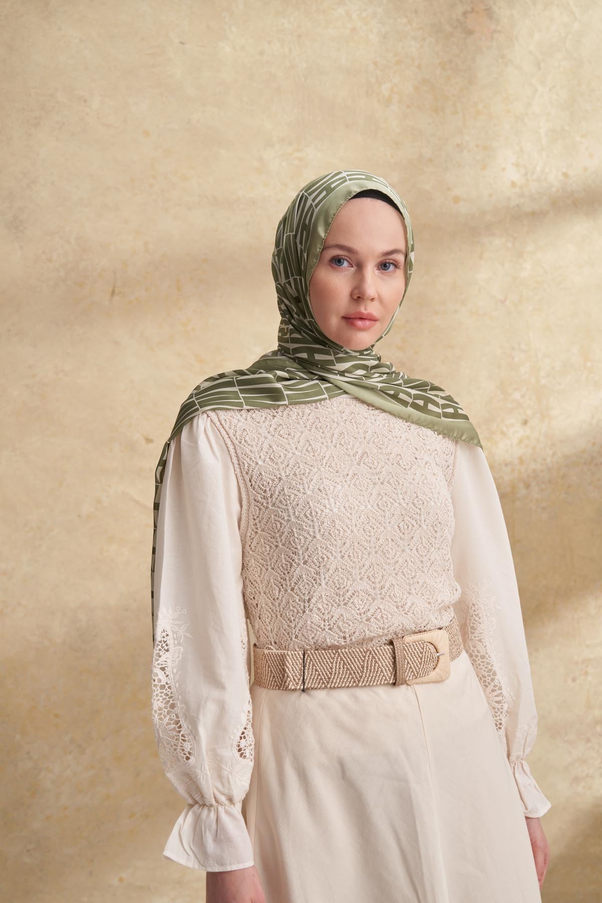 İTHAL VUAL ARMANDA DESEN ŞAL -  HAKİ
