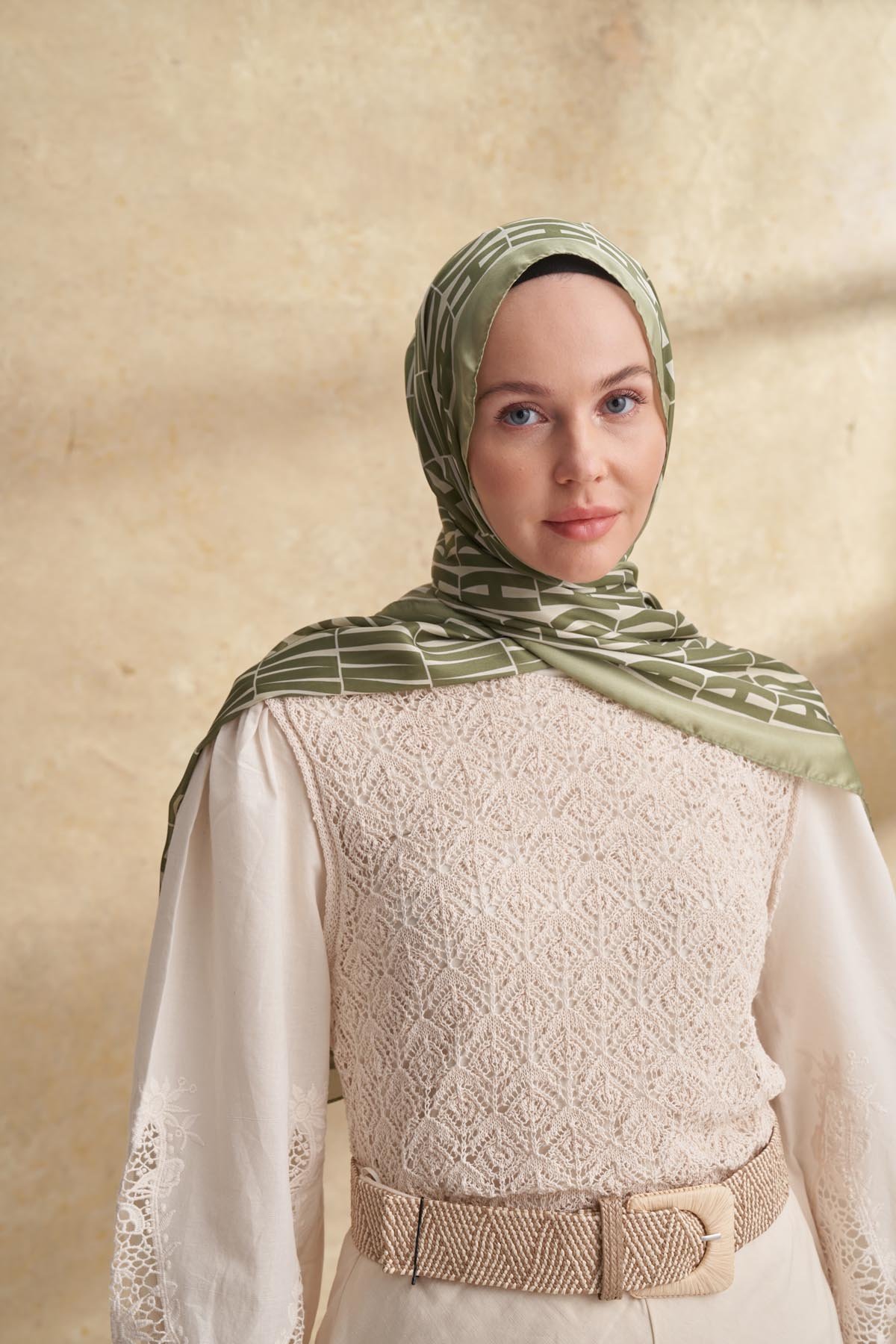 İTHAL VUAL ARMANDA DESEN ŞAL -  HAKİ