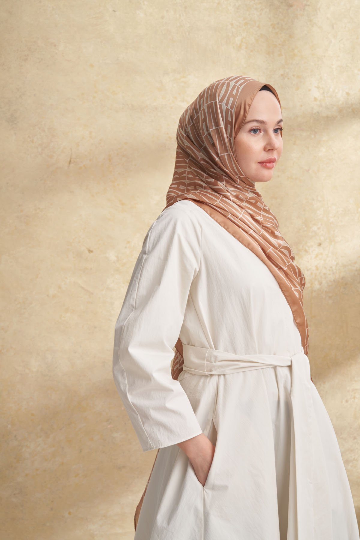 İTHAL VUAL ARMANDA DESEN ŞAL - KAMEL
