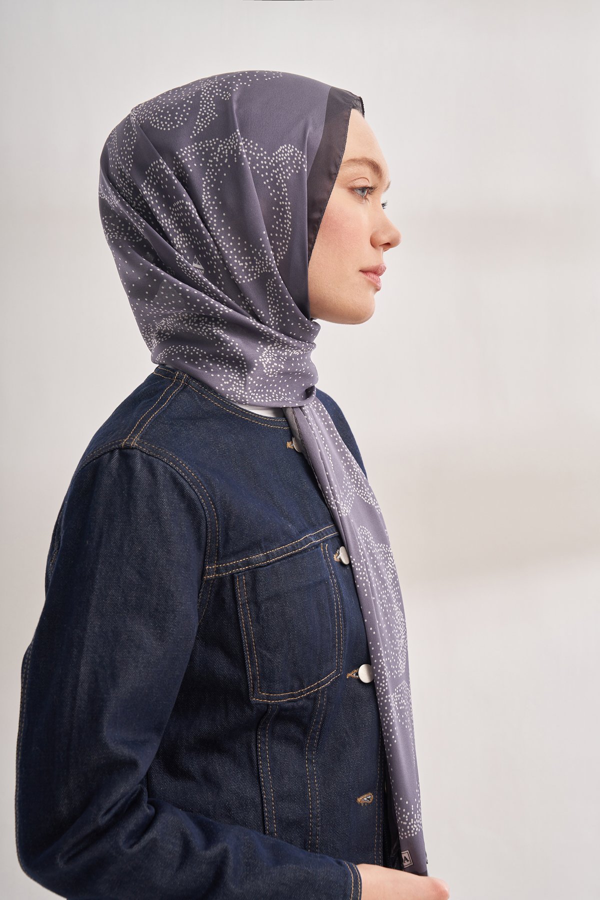 İTHAL VUAL ROSES DESEN ŞAL - ANTRASİT