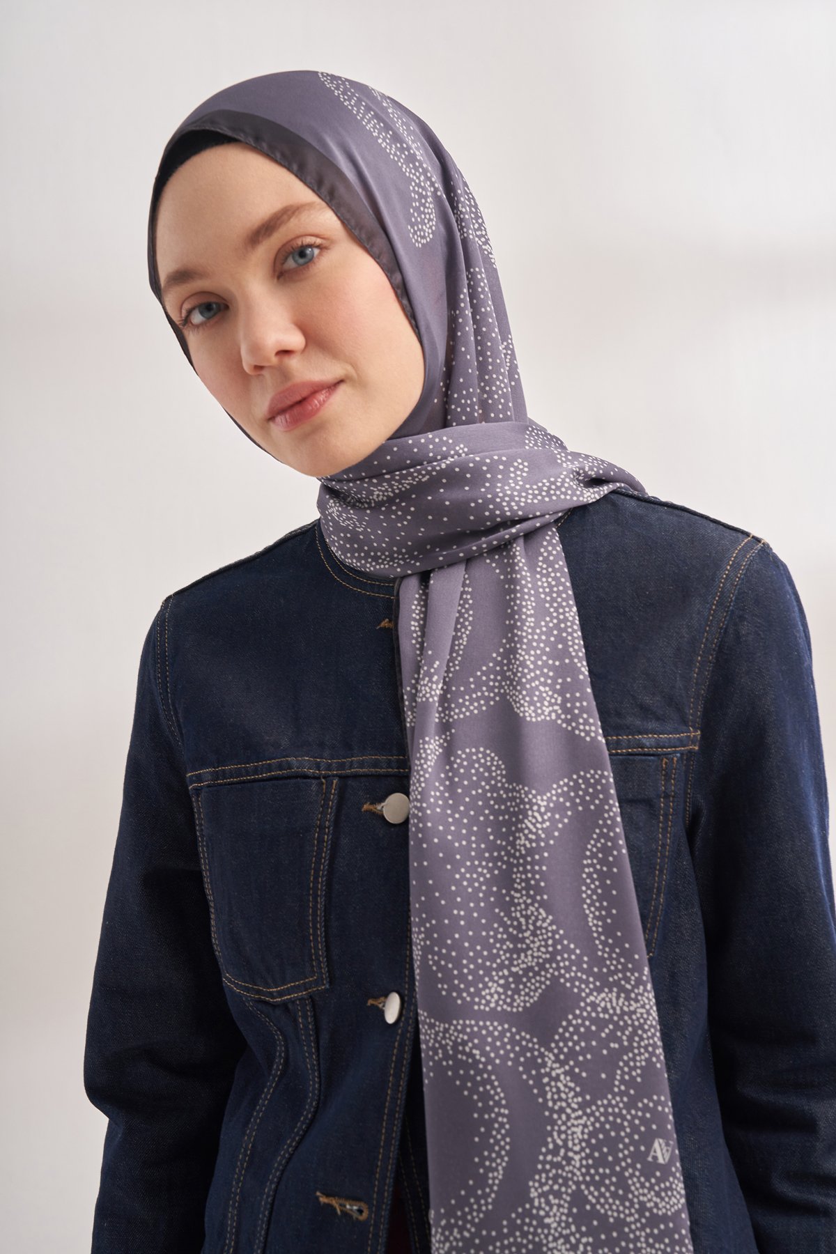 İTHAL VUAL ROSES DESEN ŞAL - ANTRASİT