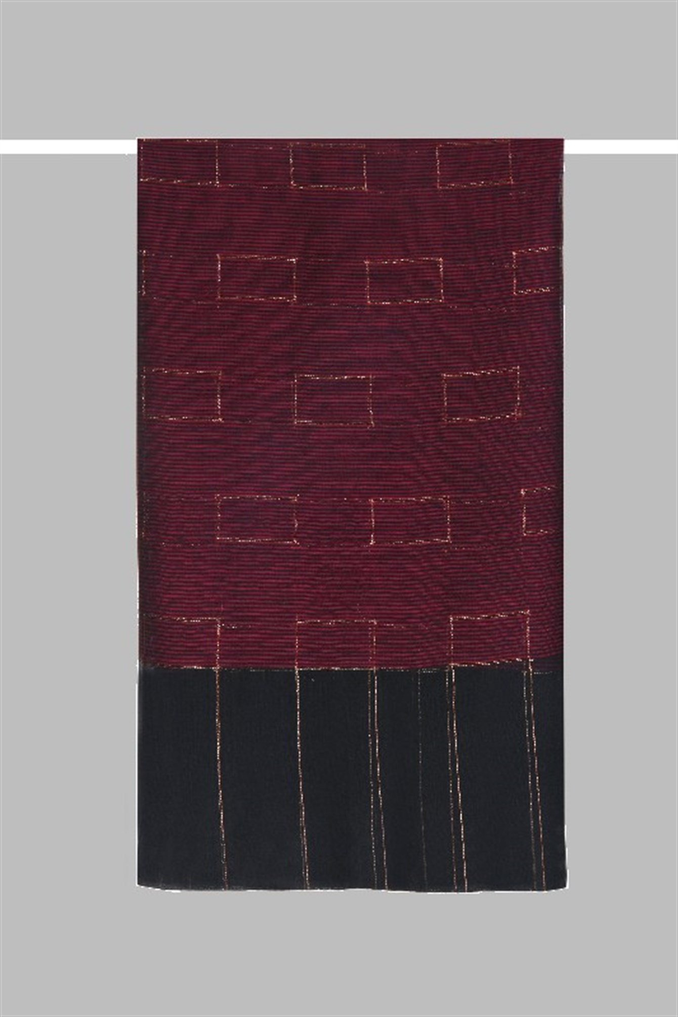 KARE SİMLİ ŞAL - BORDO