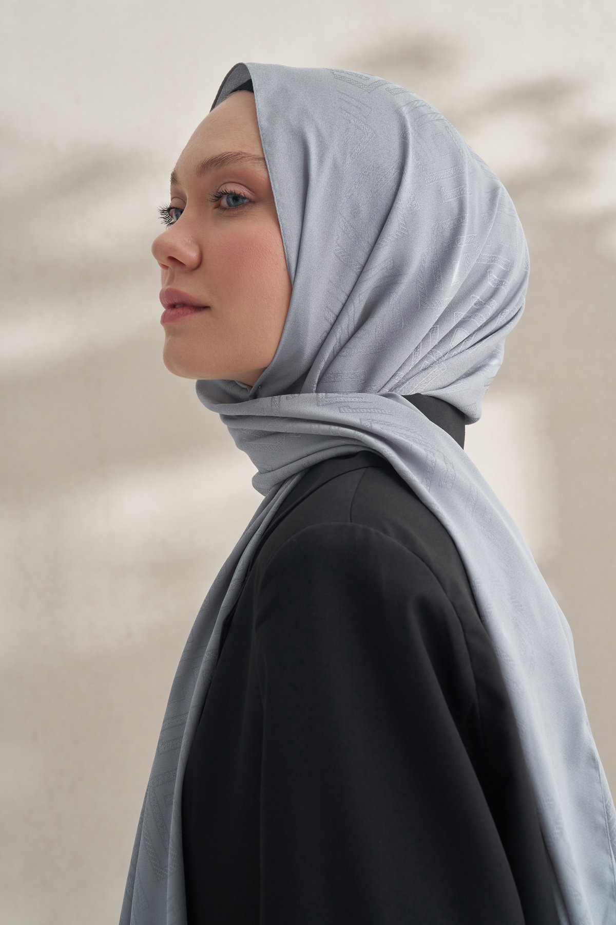 KREP JAKAR KRİSTAL DESEN ŞAL - GRİ