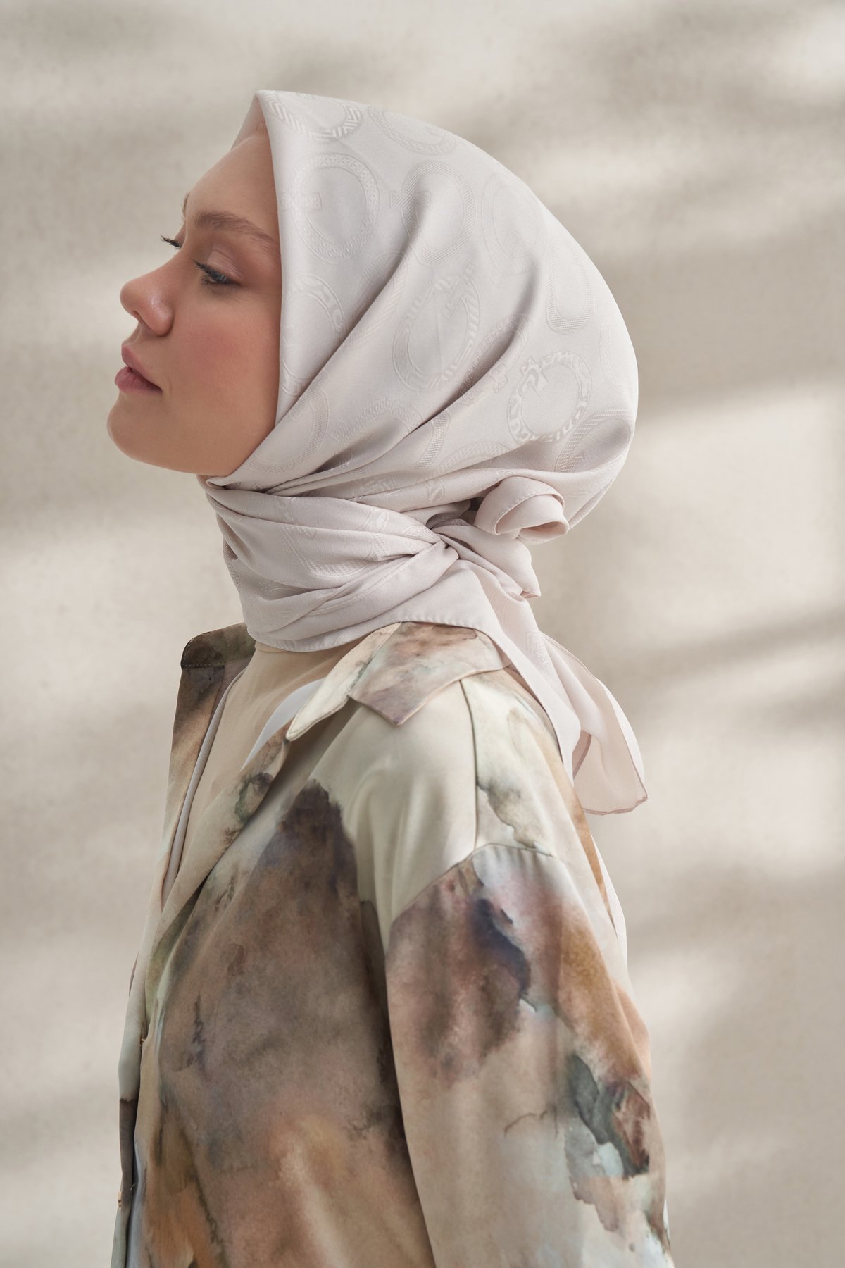 KREP JAKAR Q DESEN EŞARP -  TAŞ