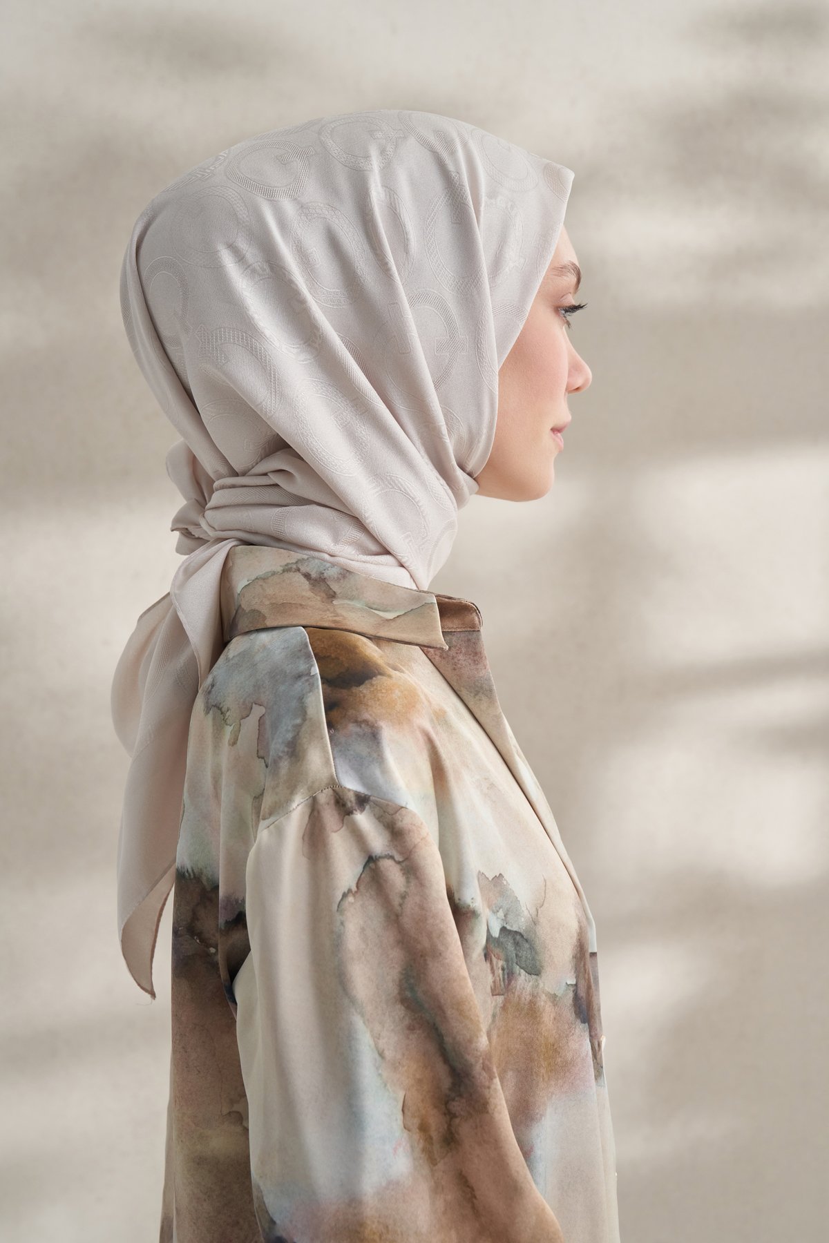 KREP JAKAR Q DESEN EŞARP -  TAŞ