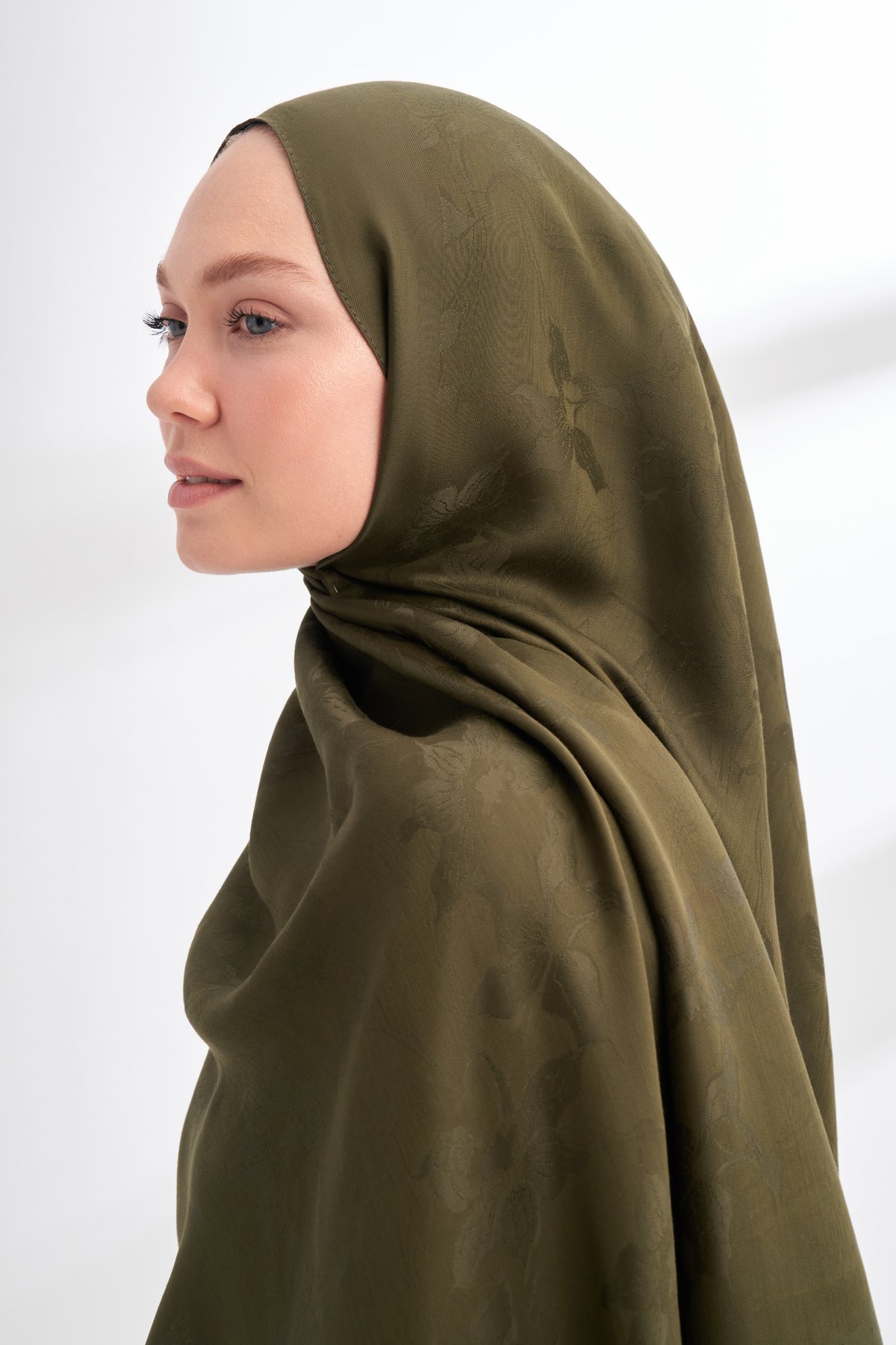 MAREN DESEN FLOŞ VİSKON ŞAL - HAKİ