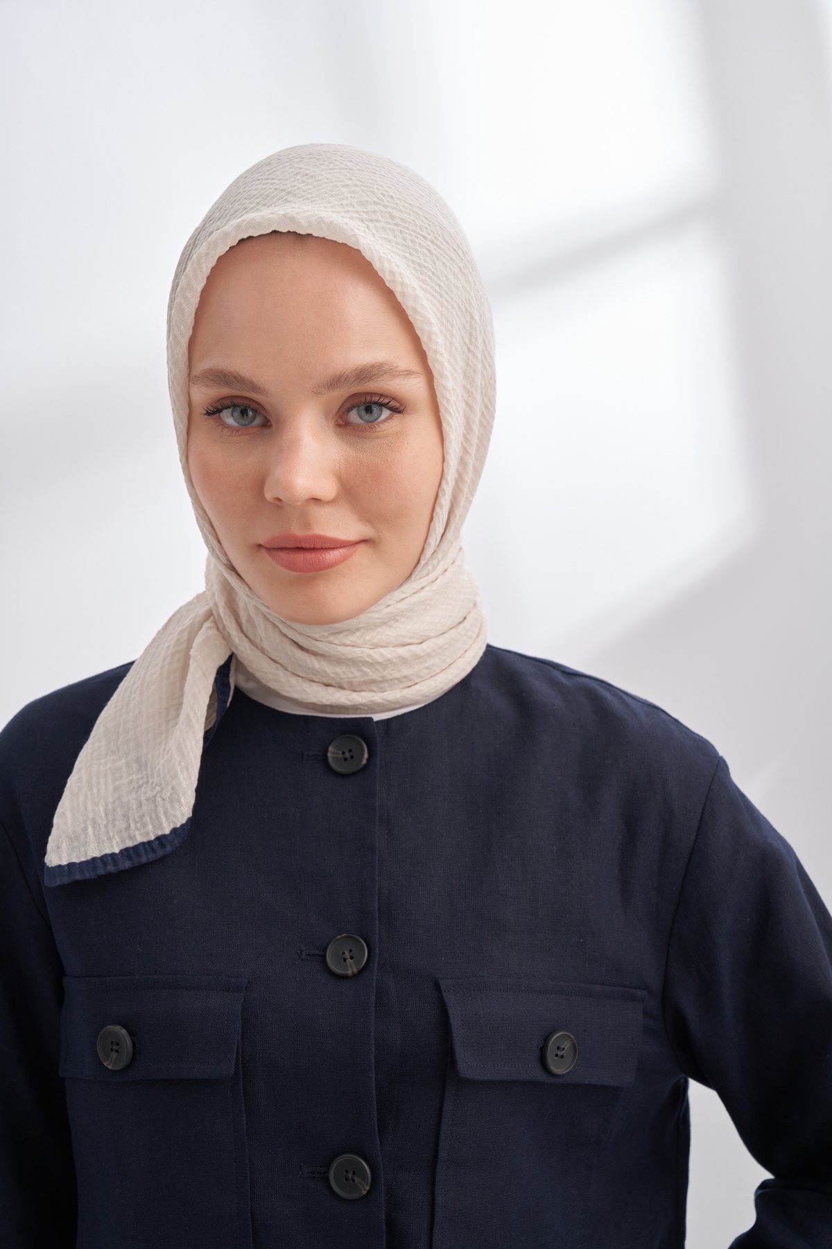 MÜSLİN BİYELİ EŞARP - TAŞ