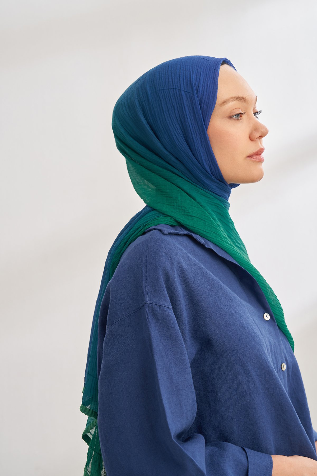 MÜSLİN DEGRADE BİYELİ ŞAL - BENETTON