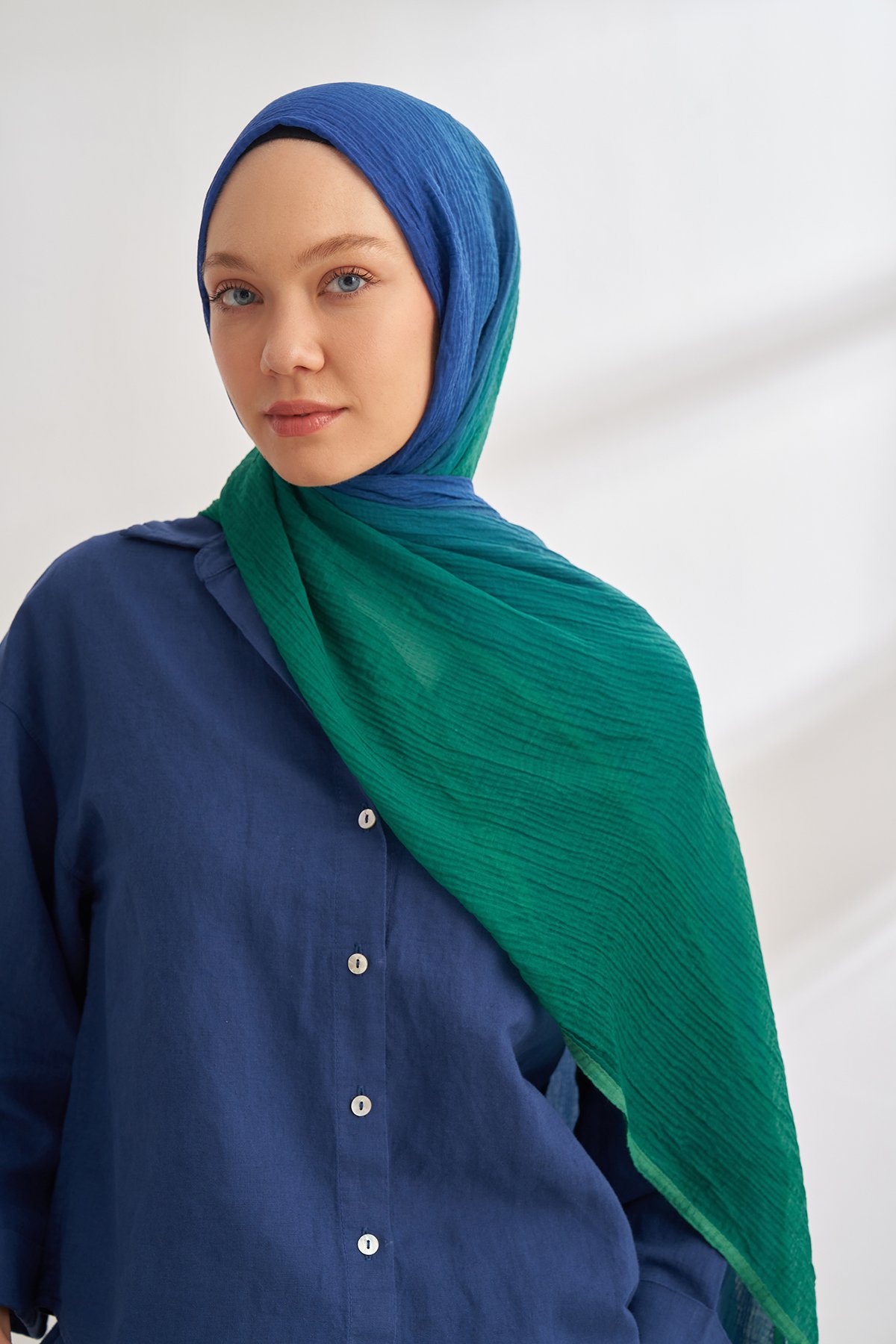 MÜSLİN DEGRADE BİYELİ ŞAL - BENETTON