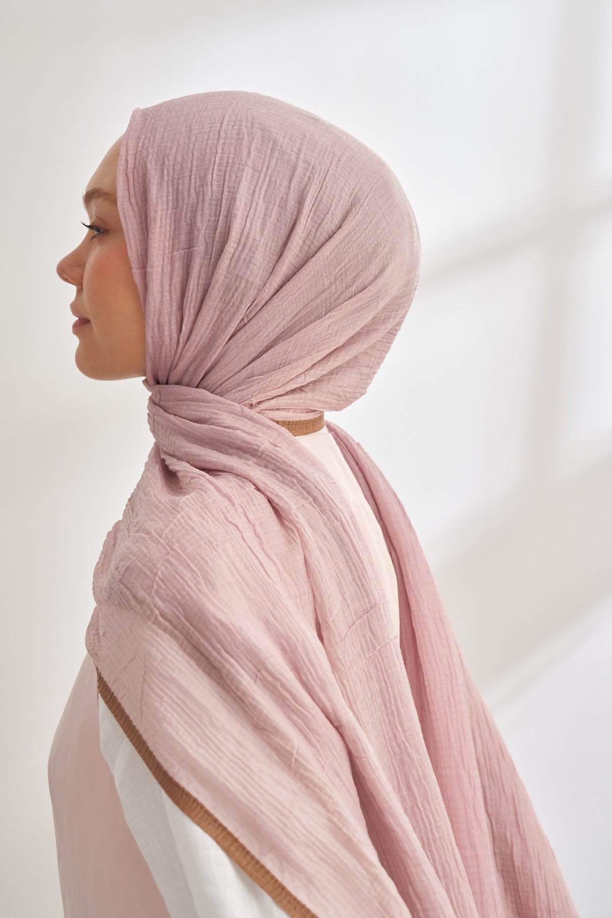 MÜSLİN DEGRADE BİYELİ ŞAL - PUDRA