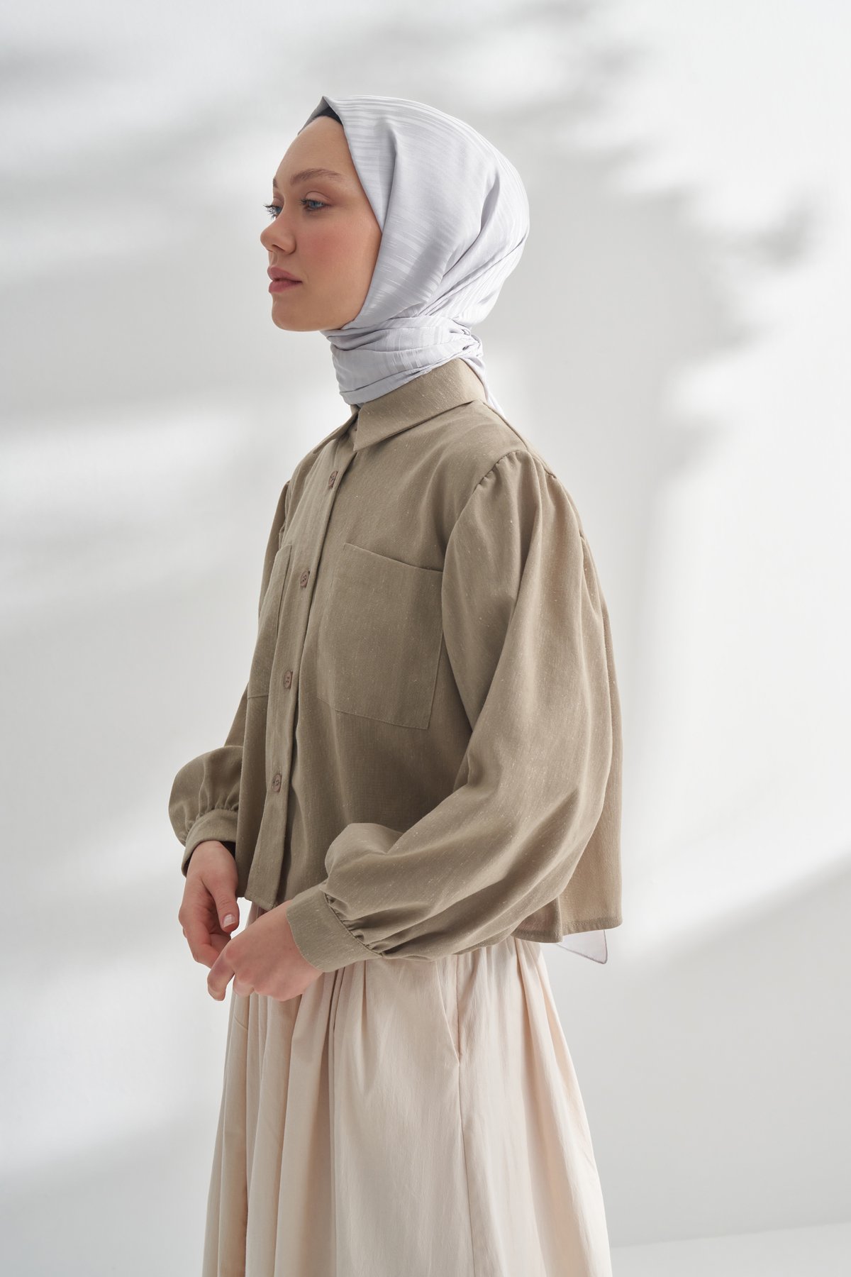 NANYA JAKAR LINE DESEN ŞAL - GÜMÜŞ