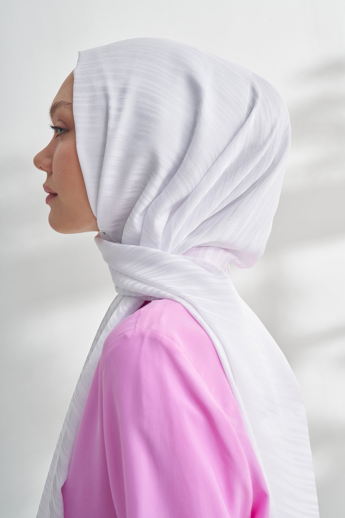 NANYA JAKAR LINE DESEN ŞAL - KIRIK BEYAZ