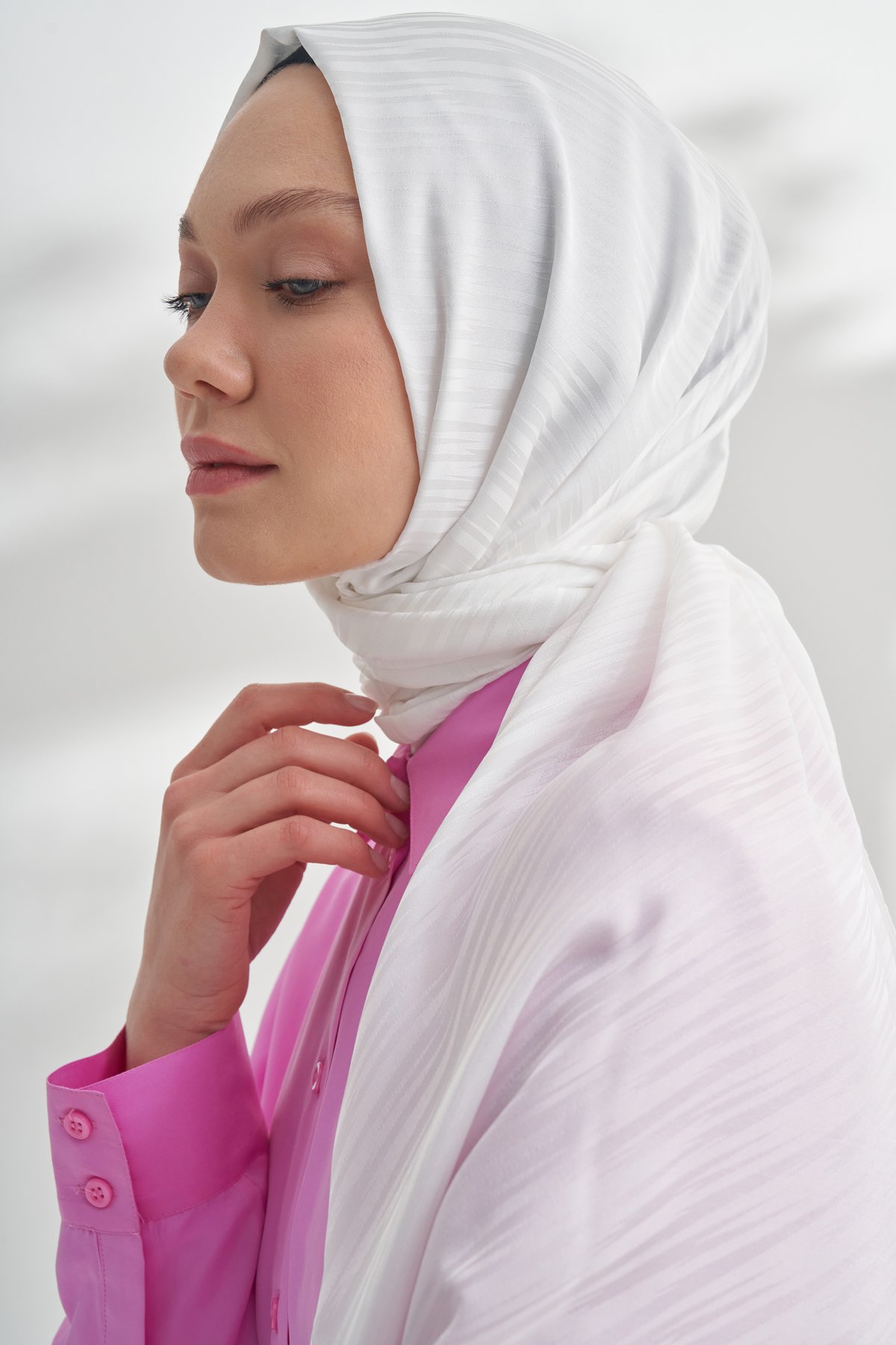 NANYA JAKAR LINE DESEN ŞAL - KREM