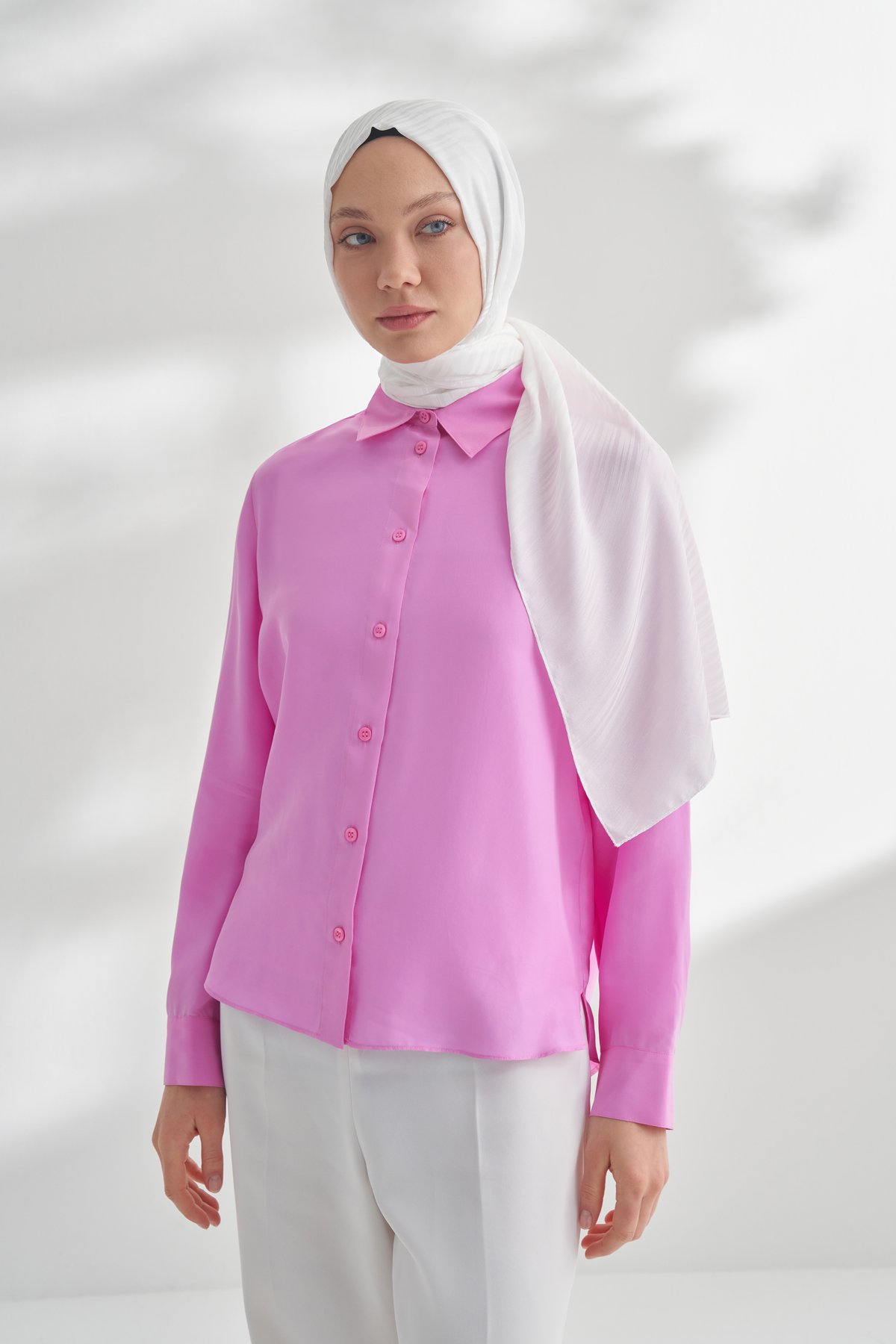 NANYA JAKAR LINE DESEN ŞAL - KREM