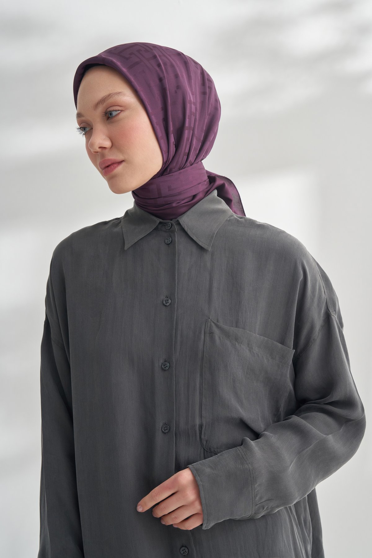 NANYA JAKAR T DESEN EŞARP - MÜRDÜM