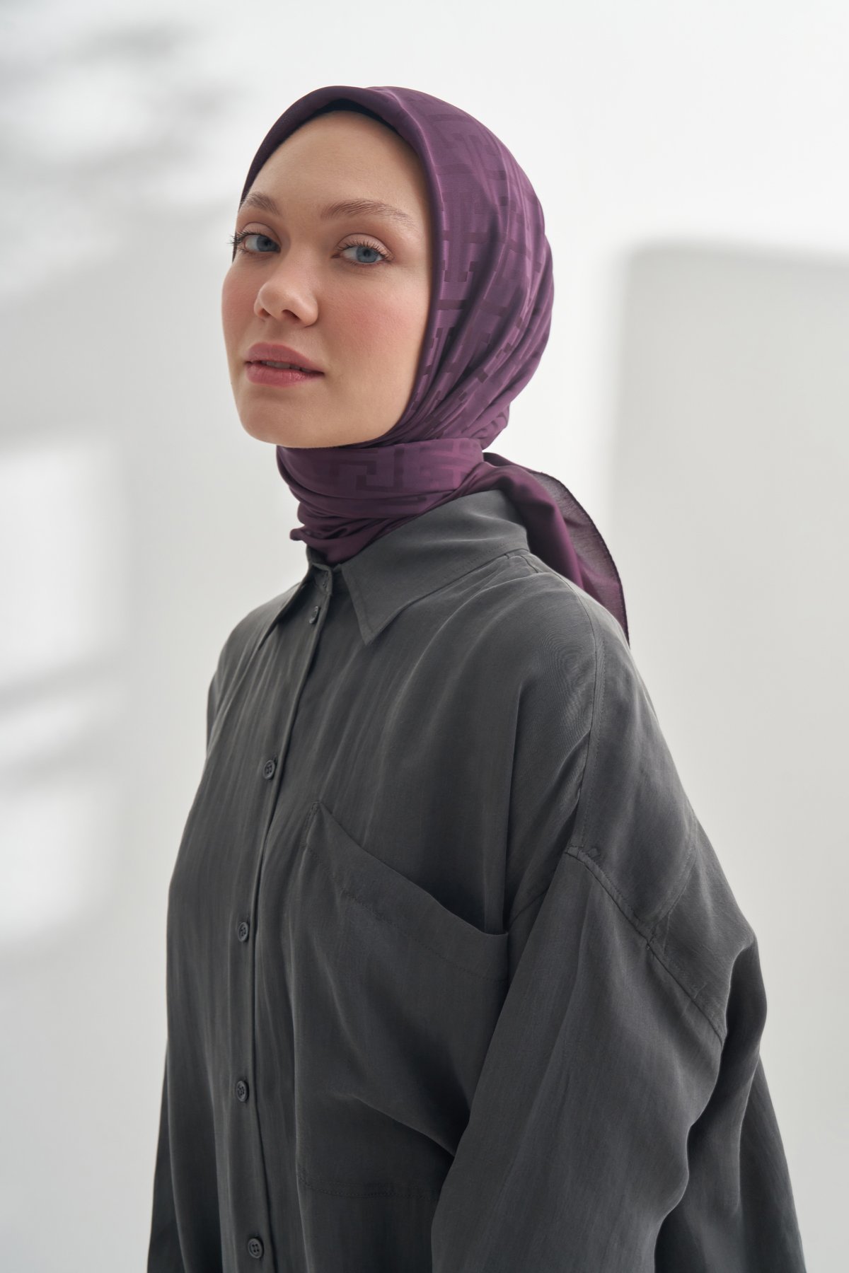 NANYA JAKAR T DESEN EŞARP - MÜRDÜM