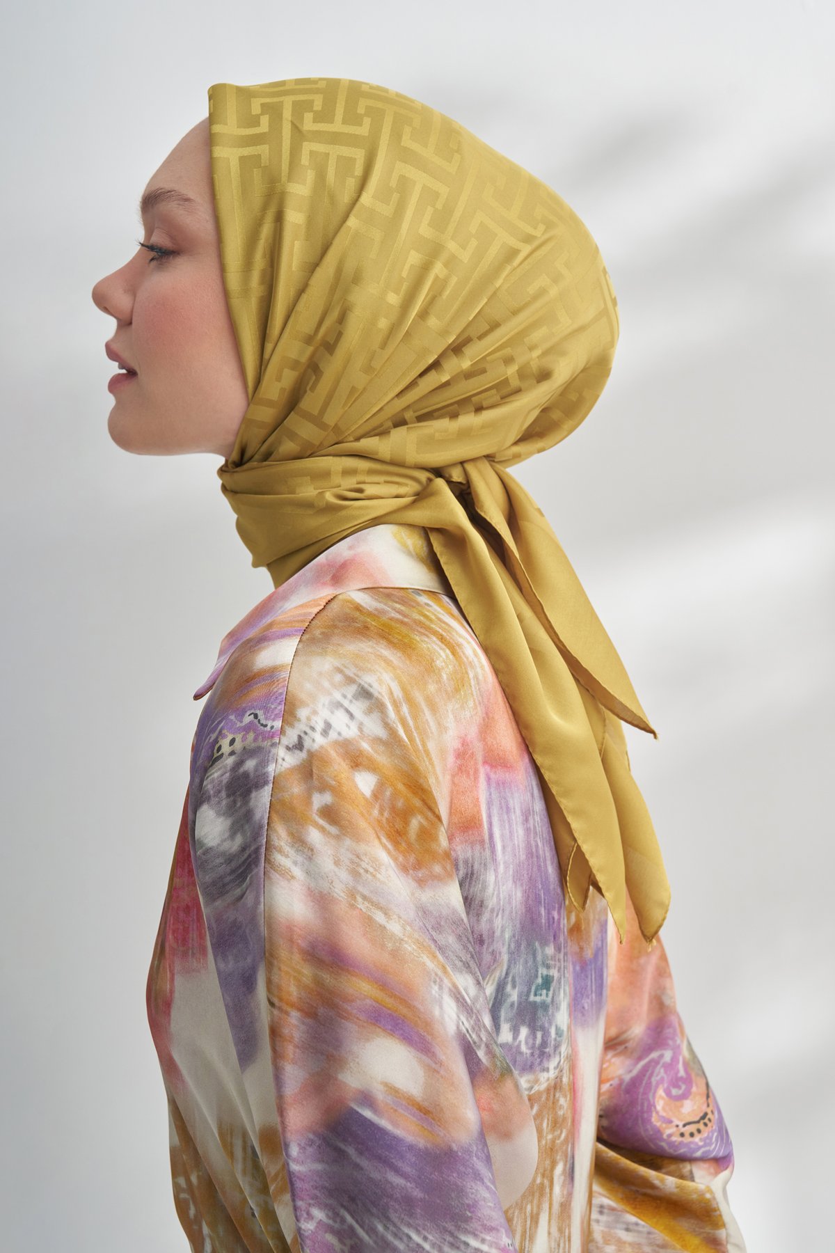 NANYA JAKAR T DESEN EŞARP - YAĞ YEŞİLİ