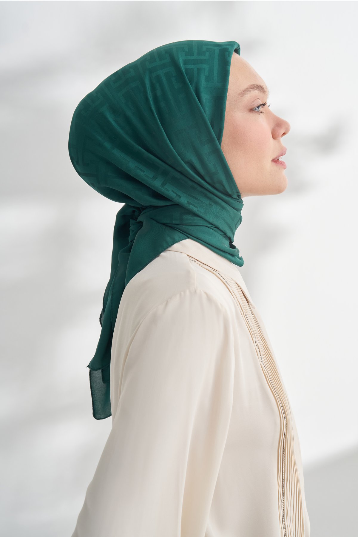 NANYA JAKAR T DESEN EŞARP - ZÜMRÜT