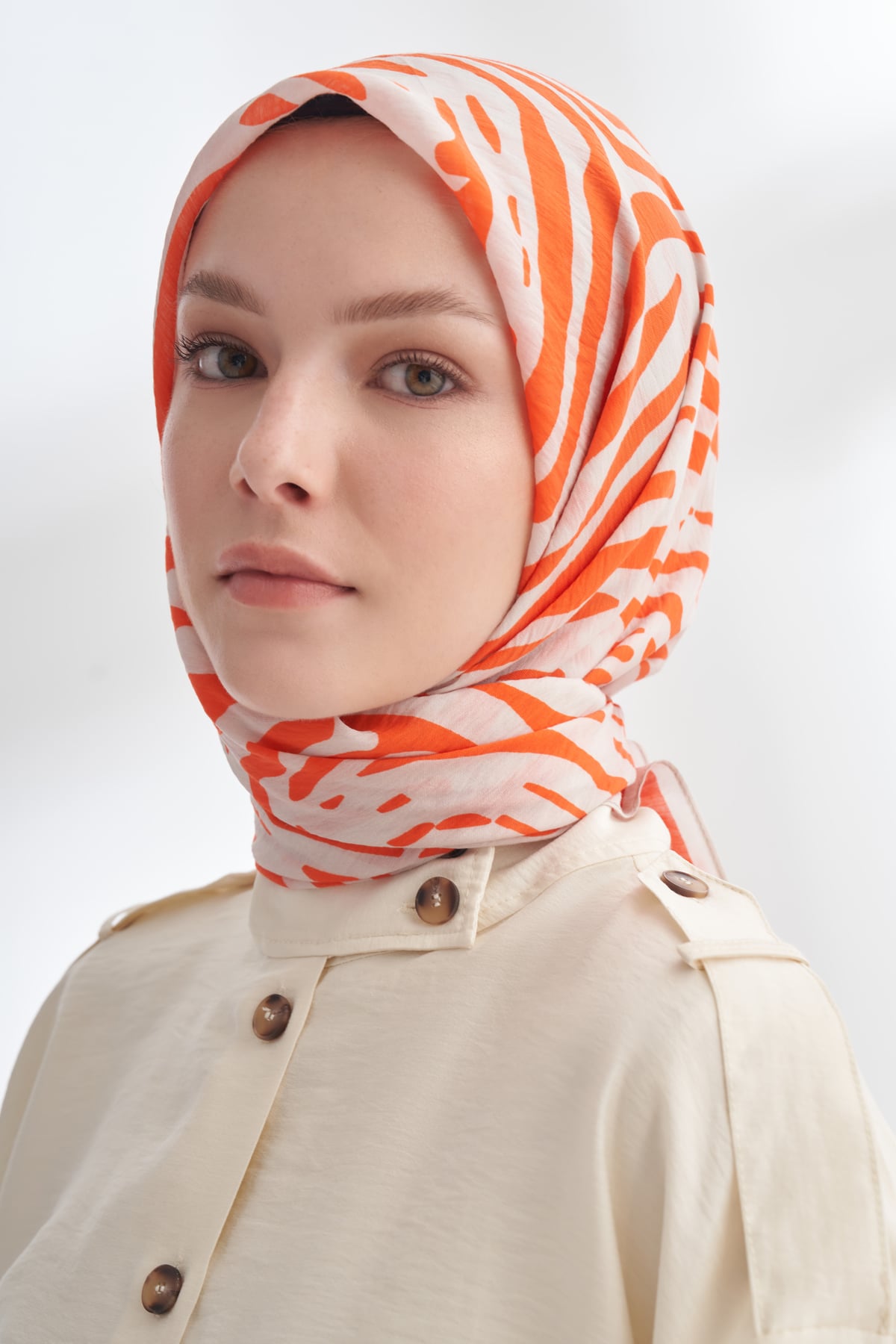 NOMADIC LINES DESEN THE TENCEL EDIT EŞARP  - TAŞ - ORANGE