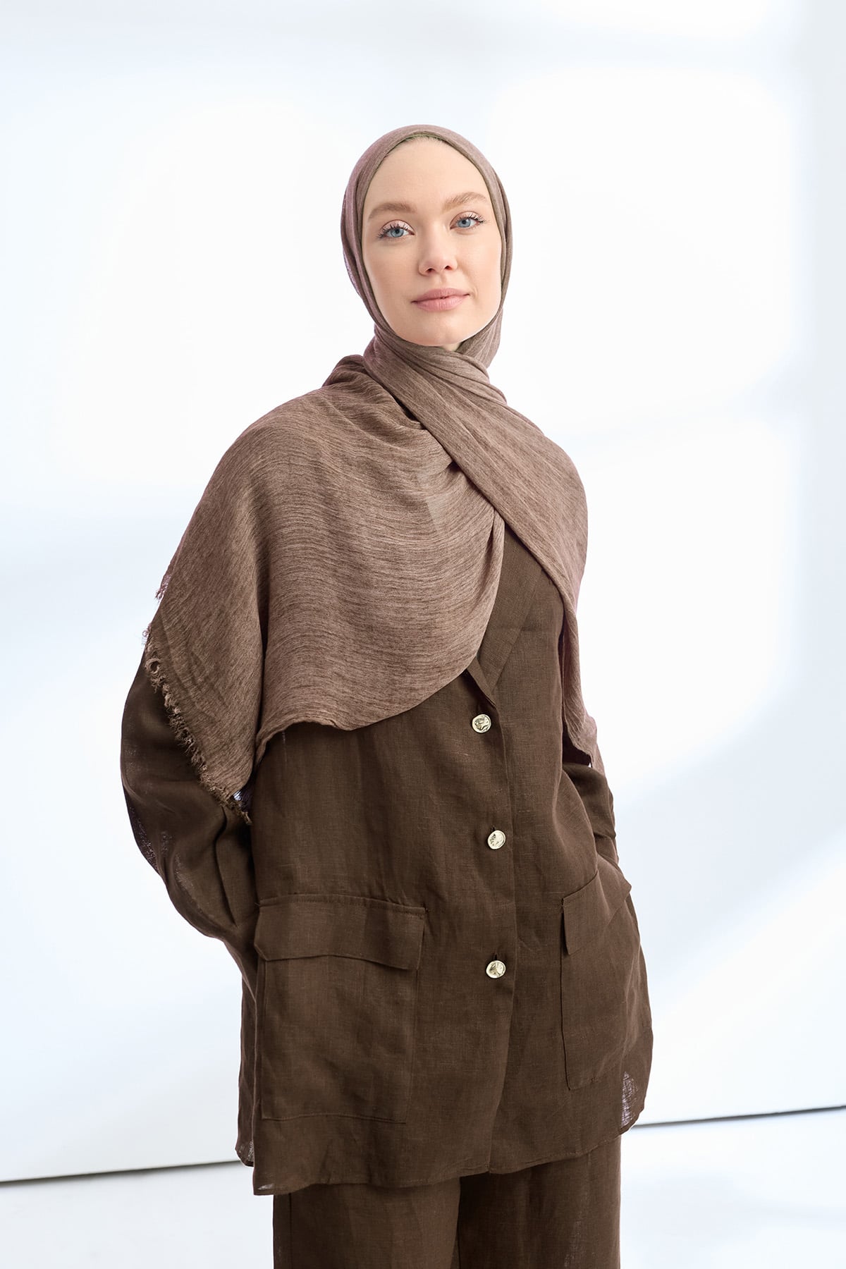 ORGANIC TOUCH VİSKOZ ŞAL - CAMEL