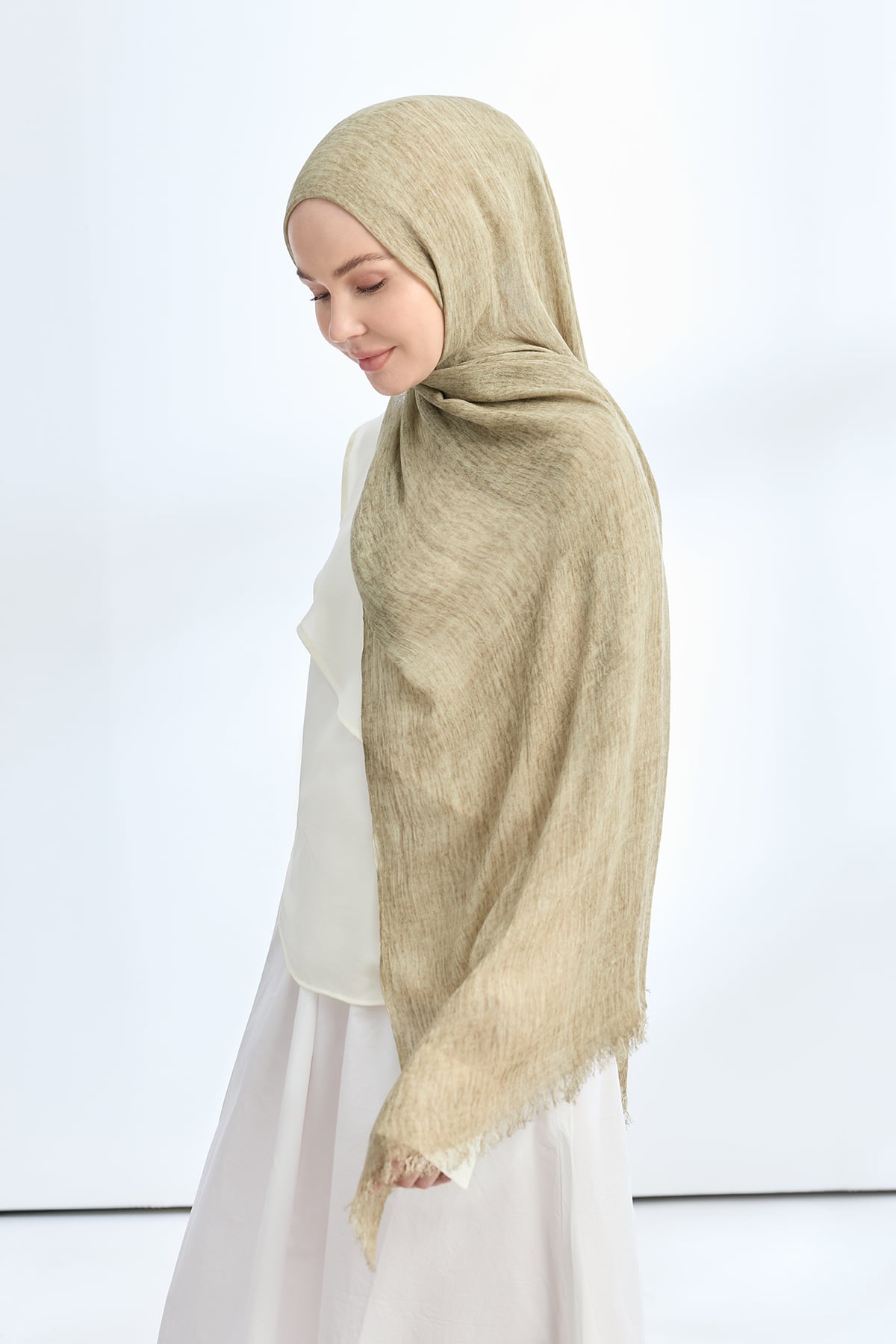 ORGANIC TOUCH VİSKOZ ŞAL - PASTEL YEŞİL