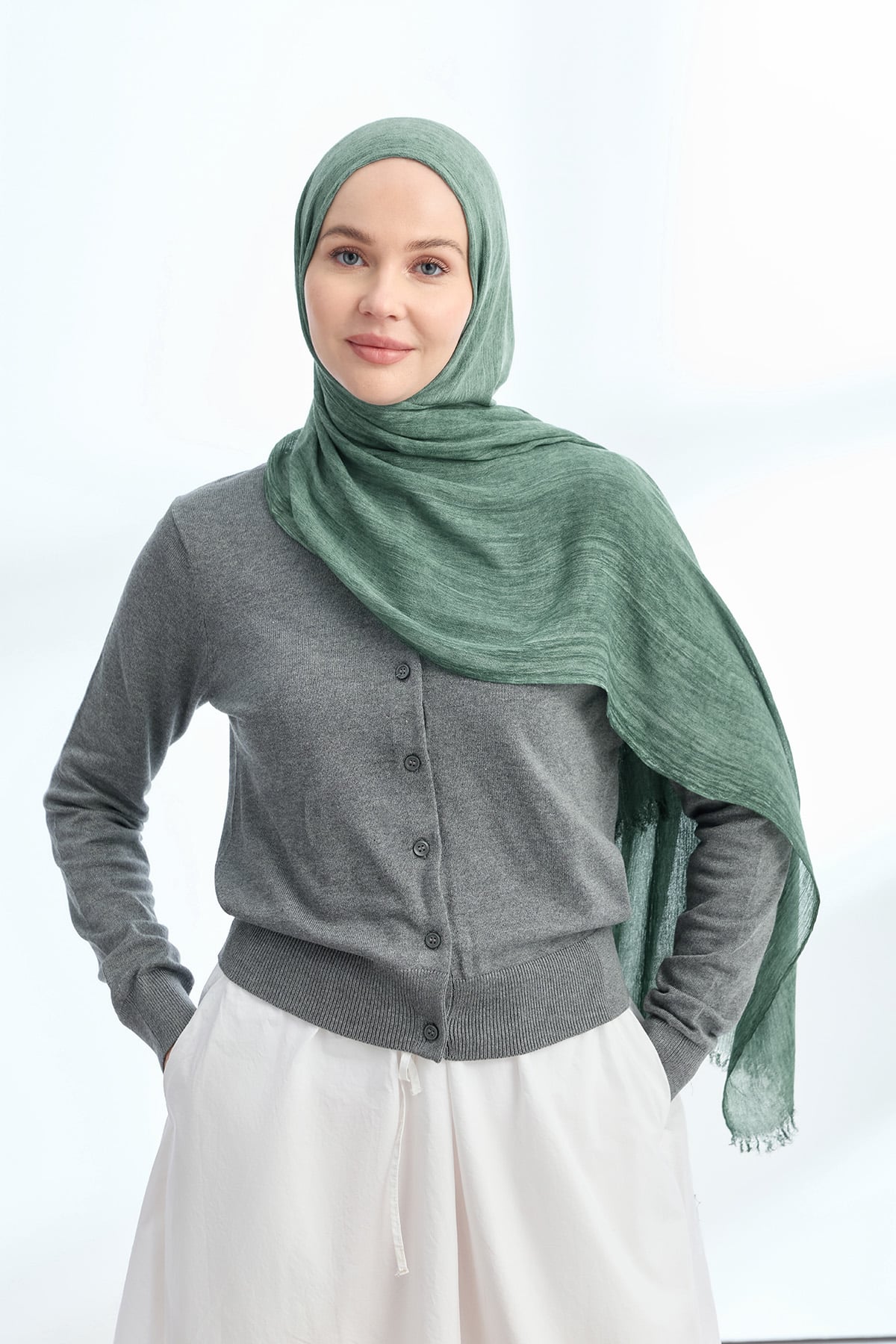 ORGANIC TOUCH VİSKOZ ŞAL - SİSLİ ADAÇAYI