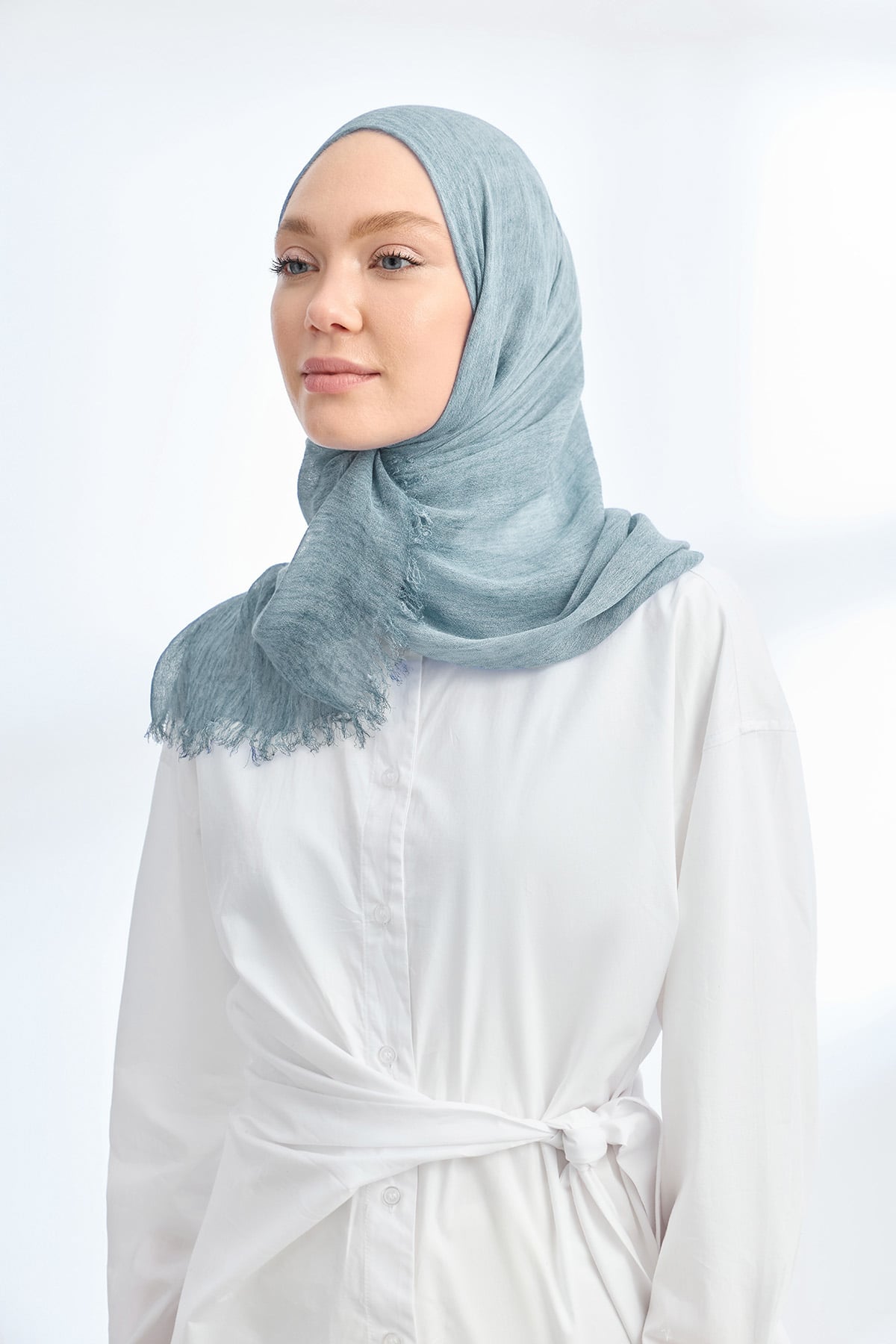 ORGANIC TOUCH VİSKOZ ŞAL - SOFT BLUE