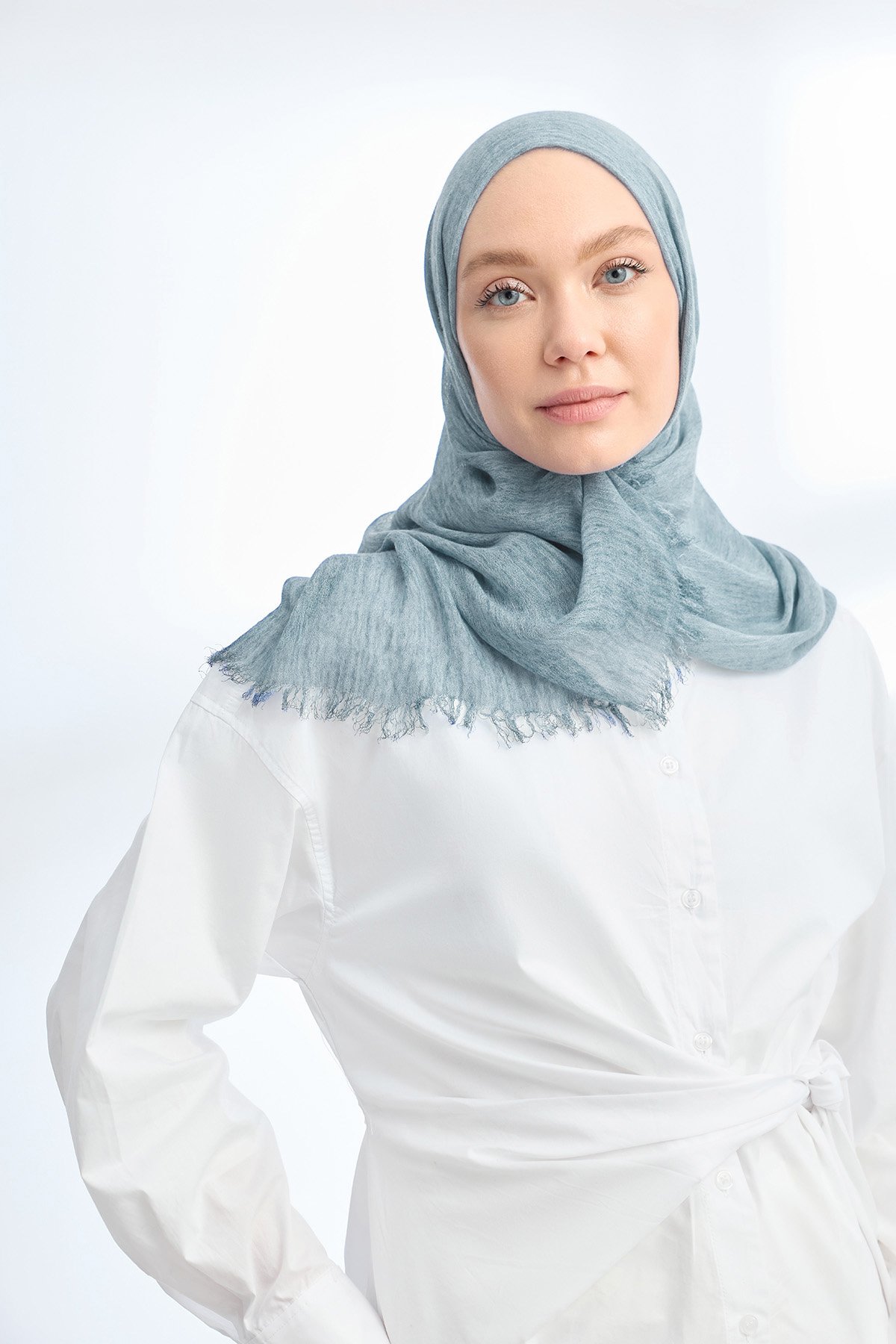 ORGANIC TOUCH VİSKOZ ŞAL - SOFT BLUE