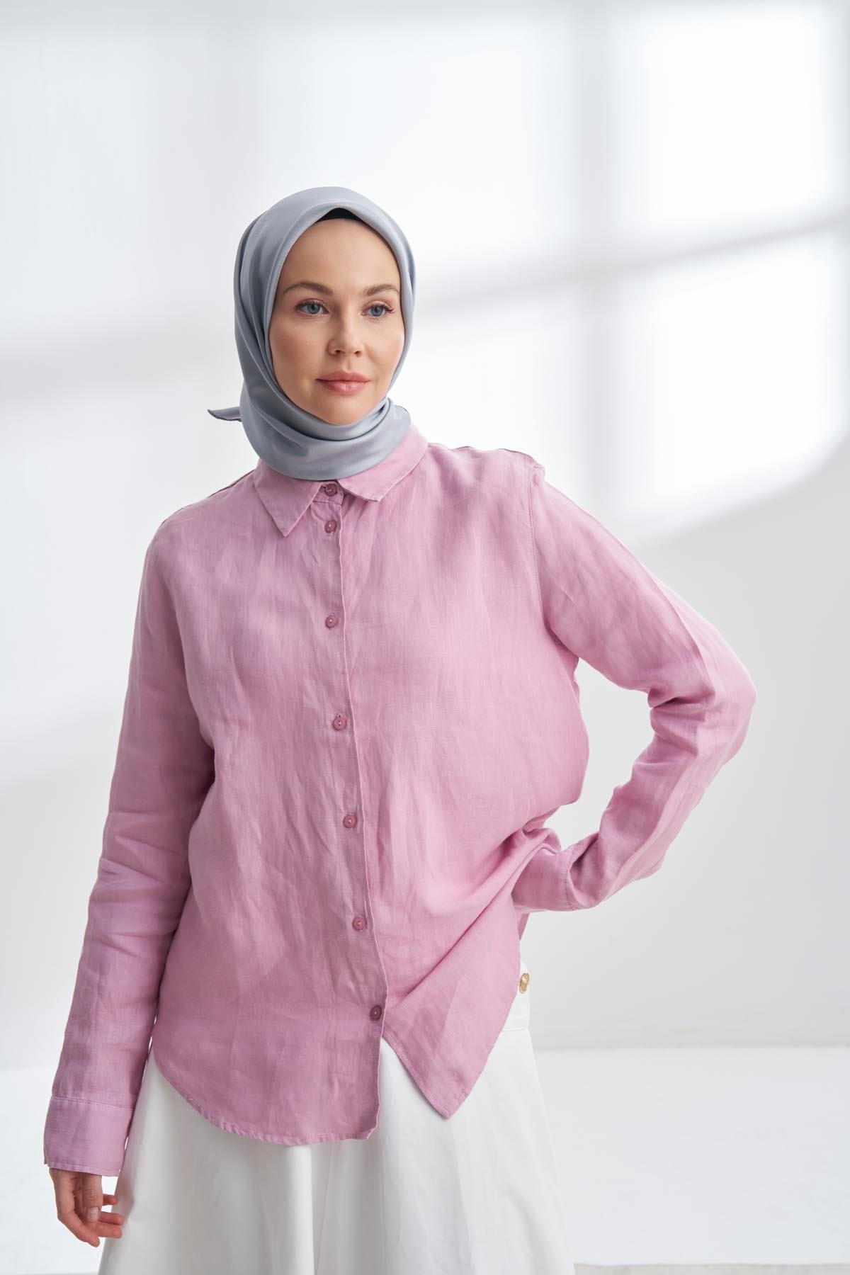 PREMIUM TWILL İPEK EŞARP - GRİ