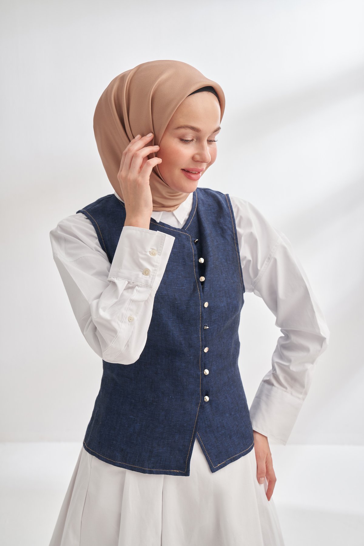 PREMIUM TWILL İPEK EŞARP - KAMEL