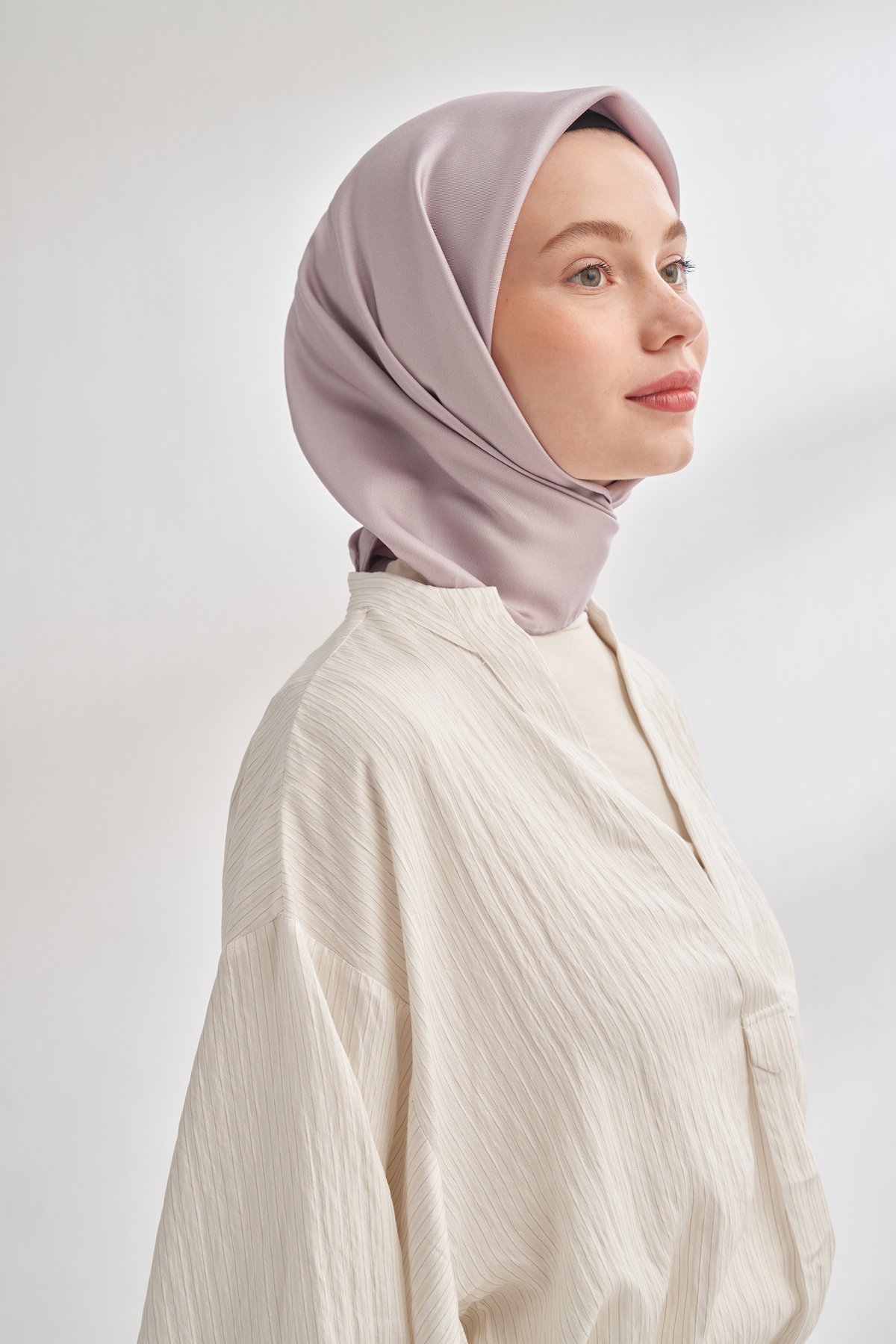 PREMIUM TWILL İPEK EŞARP - MAT GÜL KURUSU