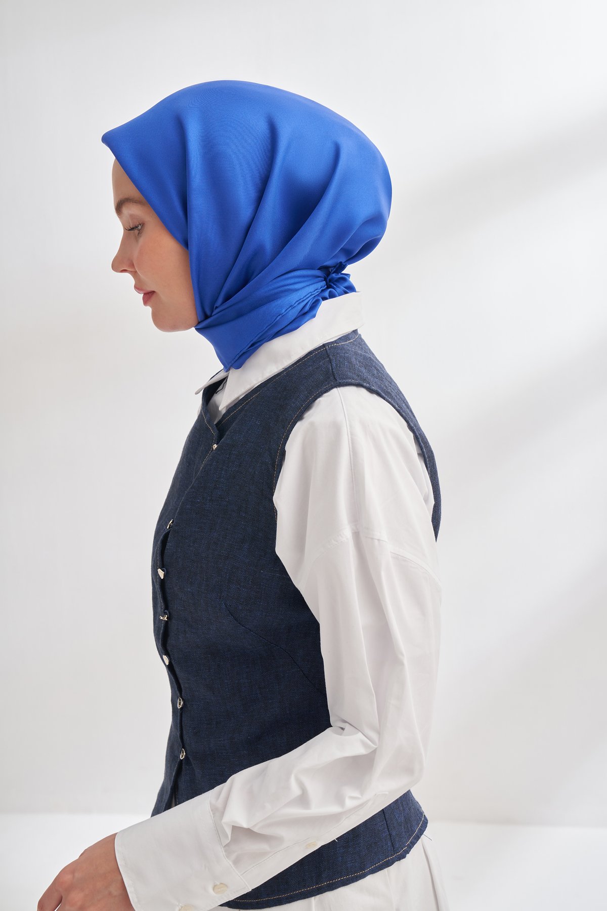 PREMIUM TWILL İPEK EŞARP - SAKS
