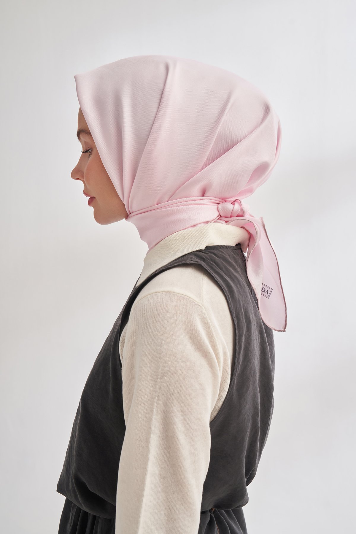 PREMIUM TWILL İPEK EŞARP - ŞEKER PEMBE