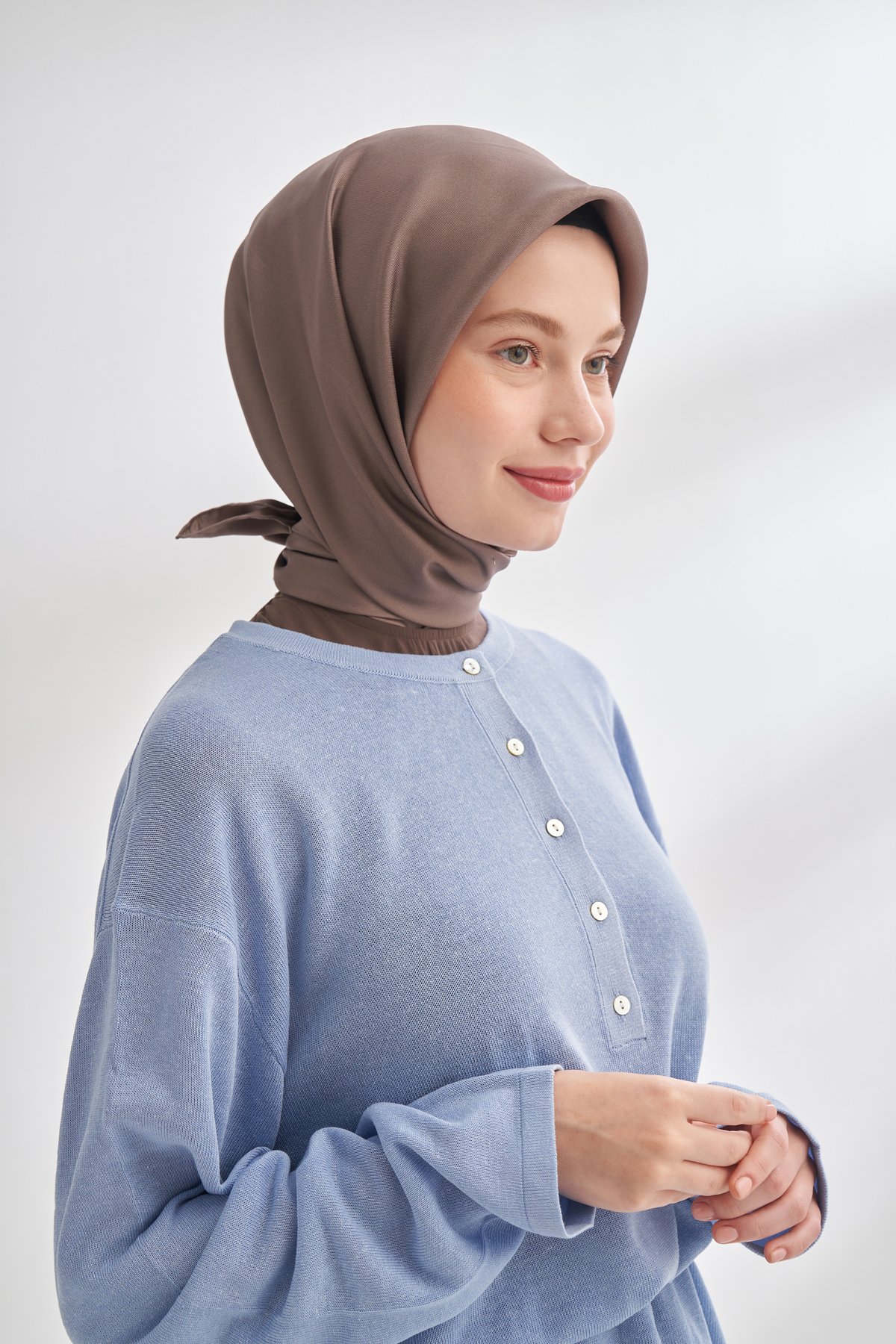 PREMIUM TWILL İPEK EŞARP - TOPRAK