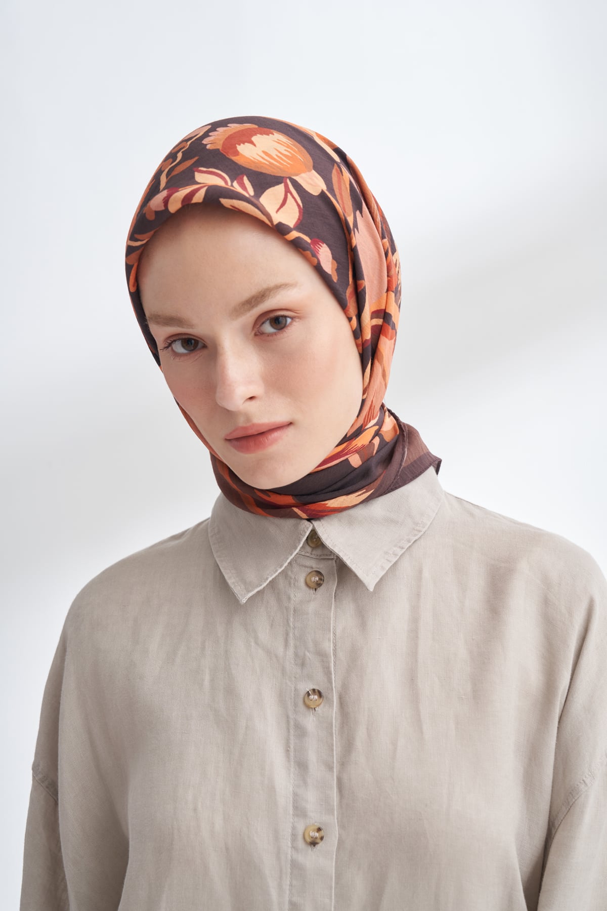 ROSELLE DESEN THE TENCEL EDIT EŞARP  - ACI KAHVE