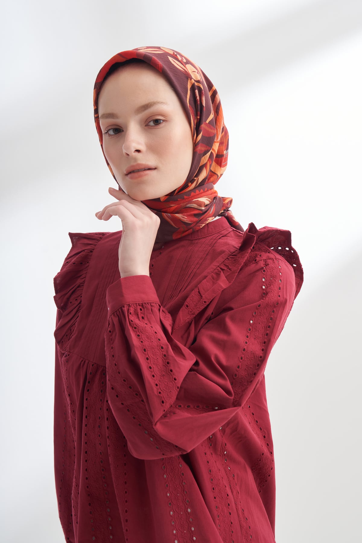 ROSELLE DESEN THE TENCEL EDIT EŞARP  - BORDO