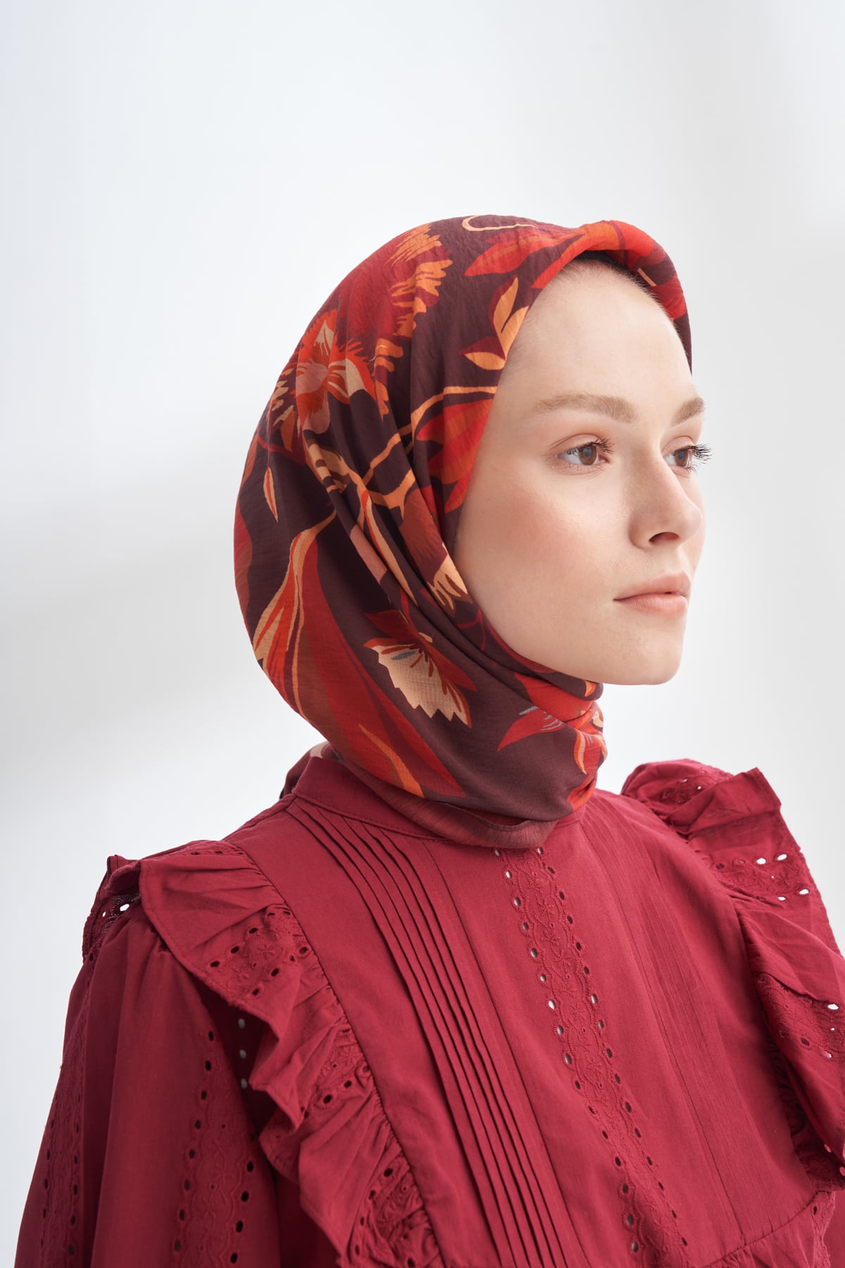 ROSELLE DESEN THE TENCEL EDIT EŞARP  - BORDO
