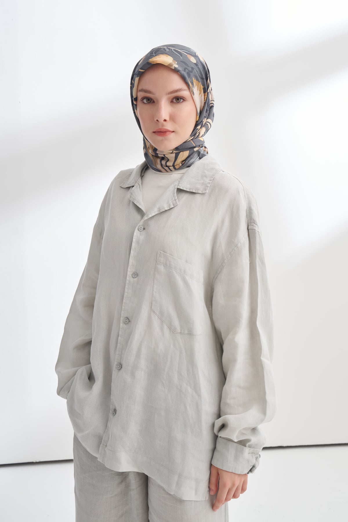 ROSELLE DESEN THE TENCEL EDIT EŞARP  - FÜME