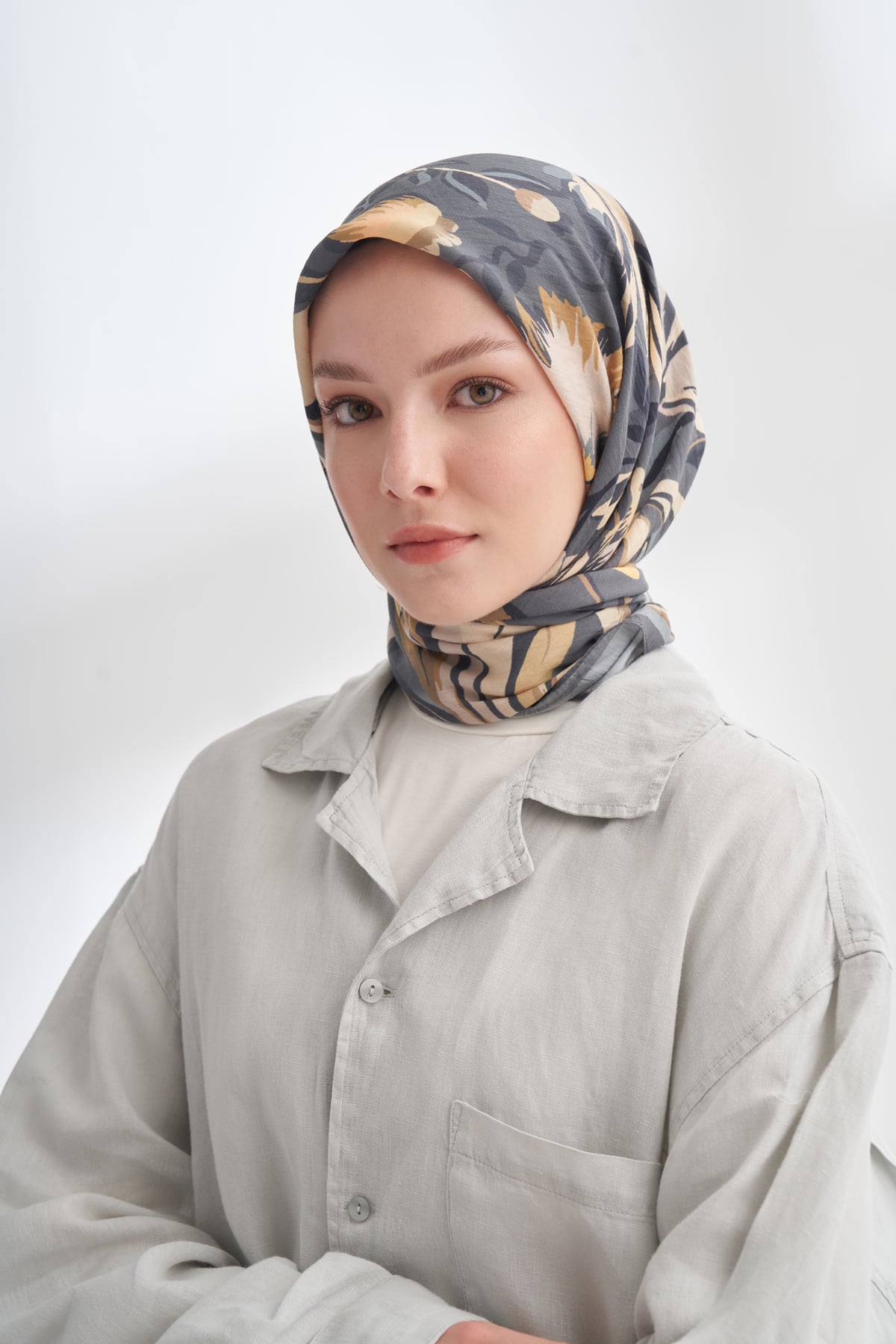 ROSELLE DESEN THE TENCEL EDIT EŞARP  - FÜME