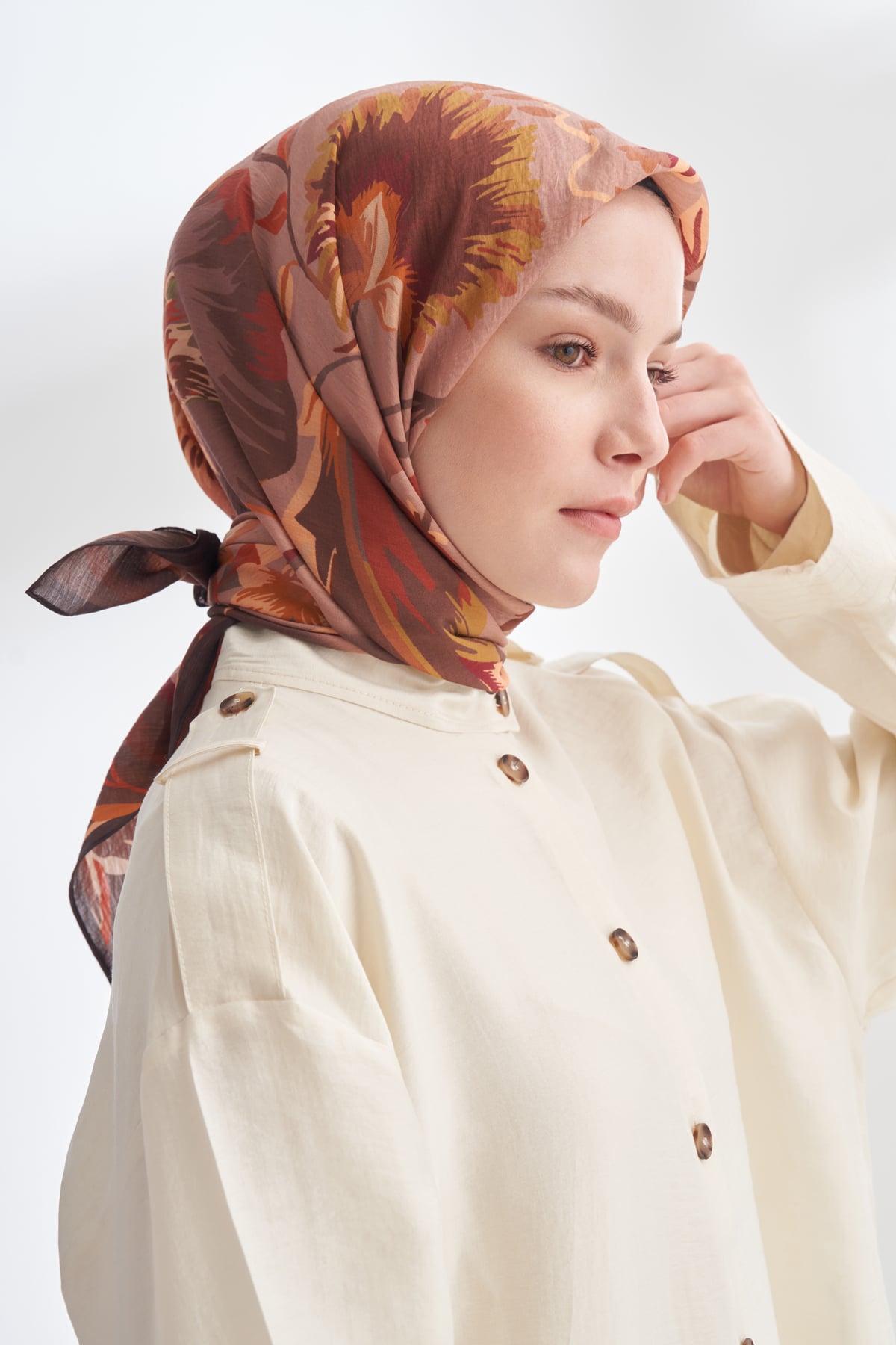 ROSELLE DESEN THE TENCEL EDIT EŞARP  - KAHVE