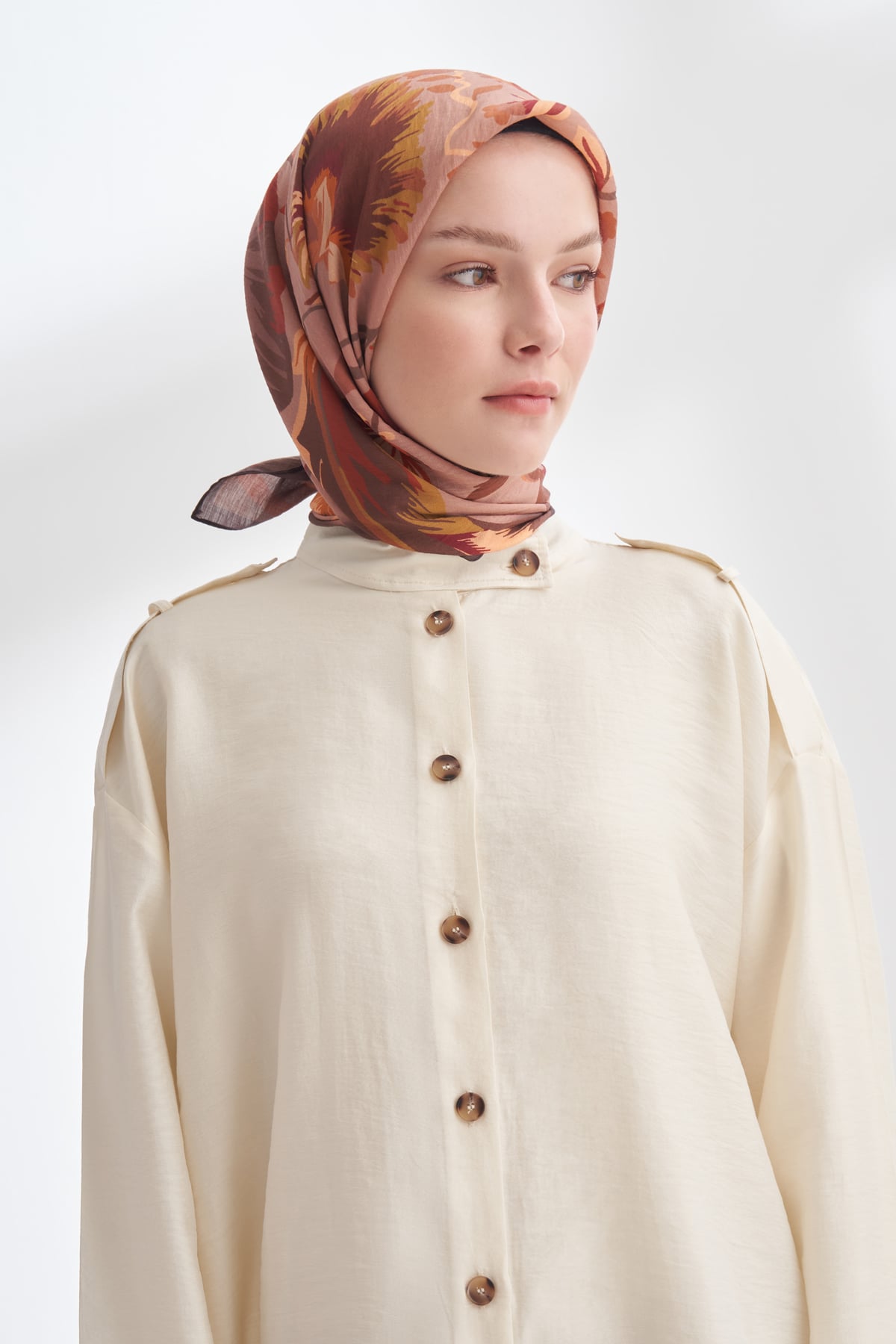 ROSELLE DESEN THE TENCEL EDIT EŞARP  - KAHVE