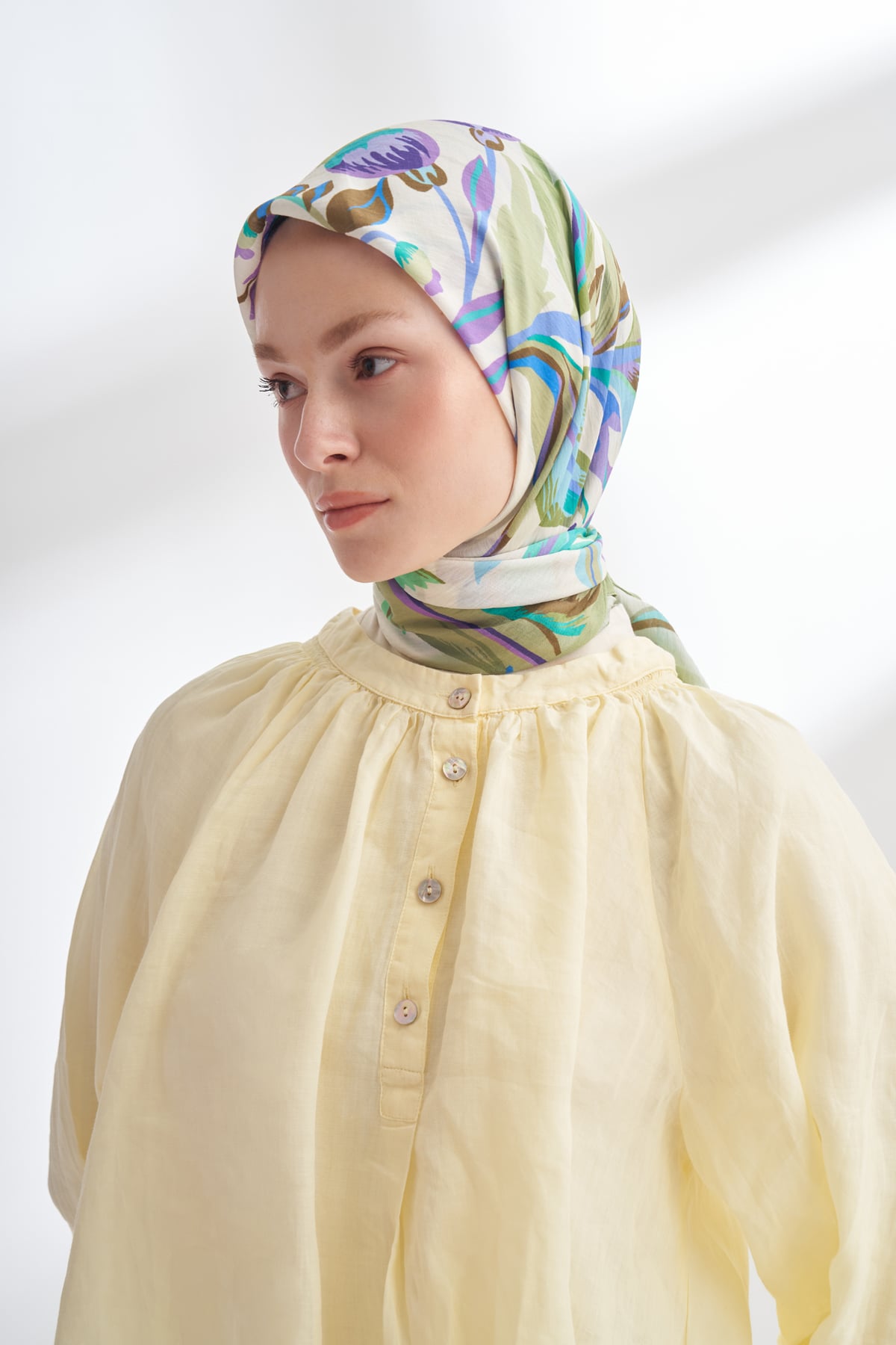 ROSELLE DESEN THE TENCEL EDIT EŞARP  - KETEN YEŞİLİ