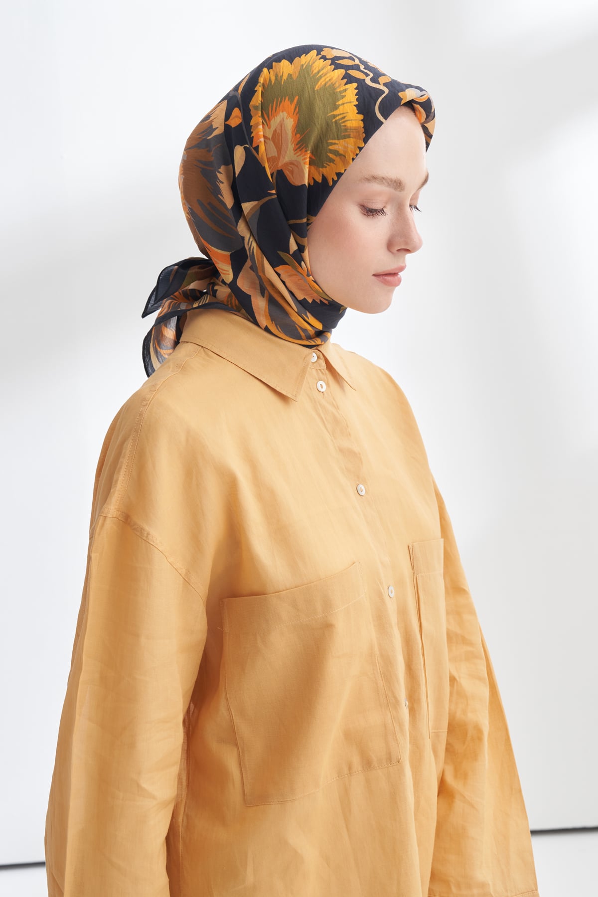 ROSELLE DESEN THE TENCEL EDIT EŞARP  - LACİVERT - DORE