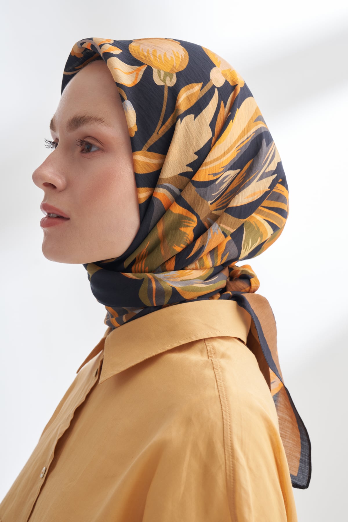 ROSELLE DESEN THE TENCEL EDIT EŞARP  - LACİVERT - DORE
