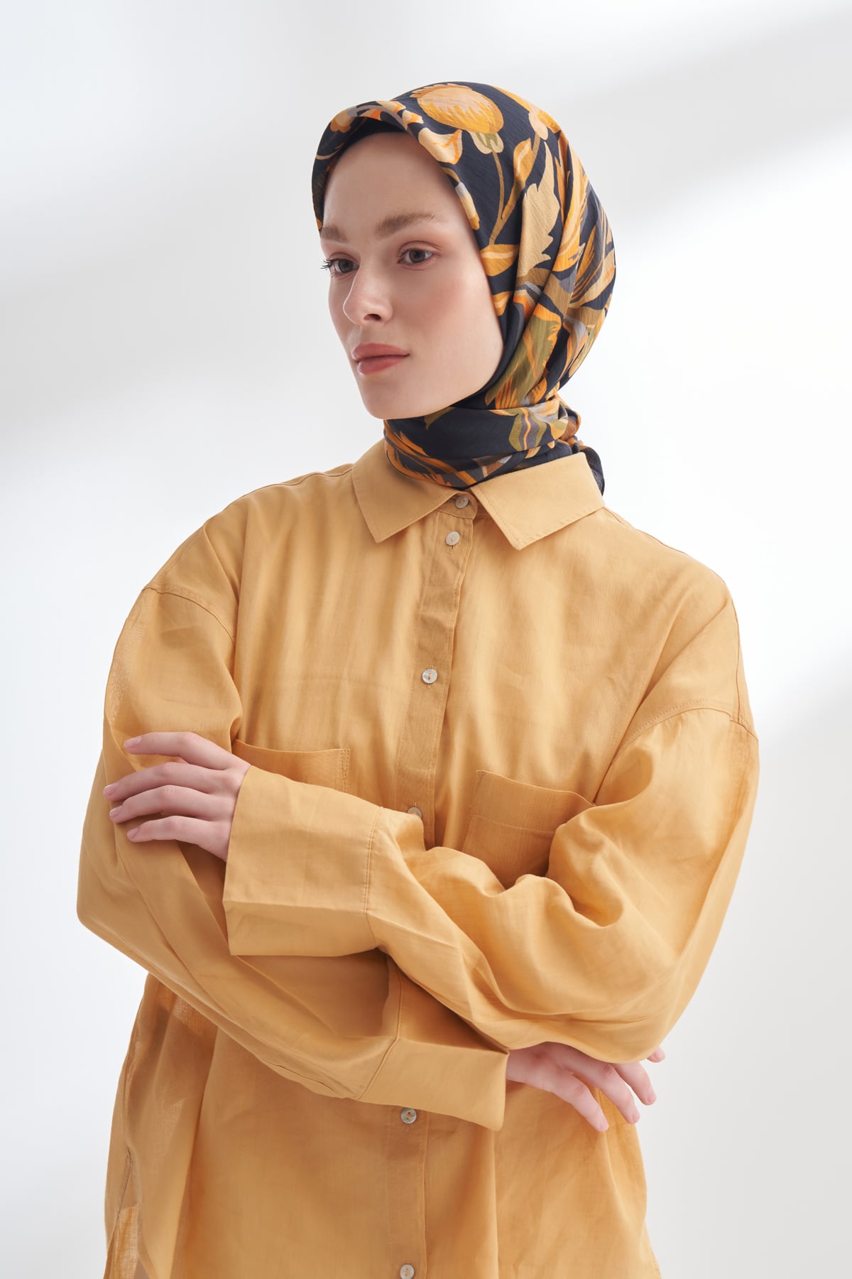 ROSELLE DESEN THE TENCEL EDIT EŞARP  - LACİVERT - DORE