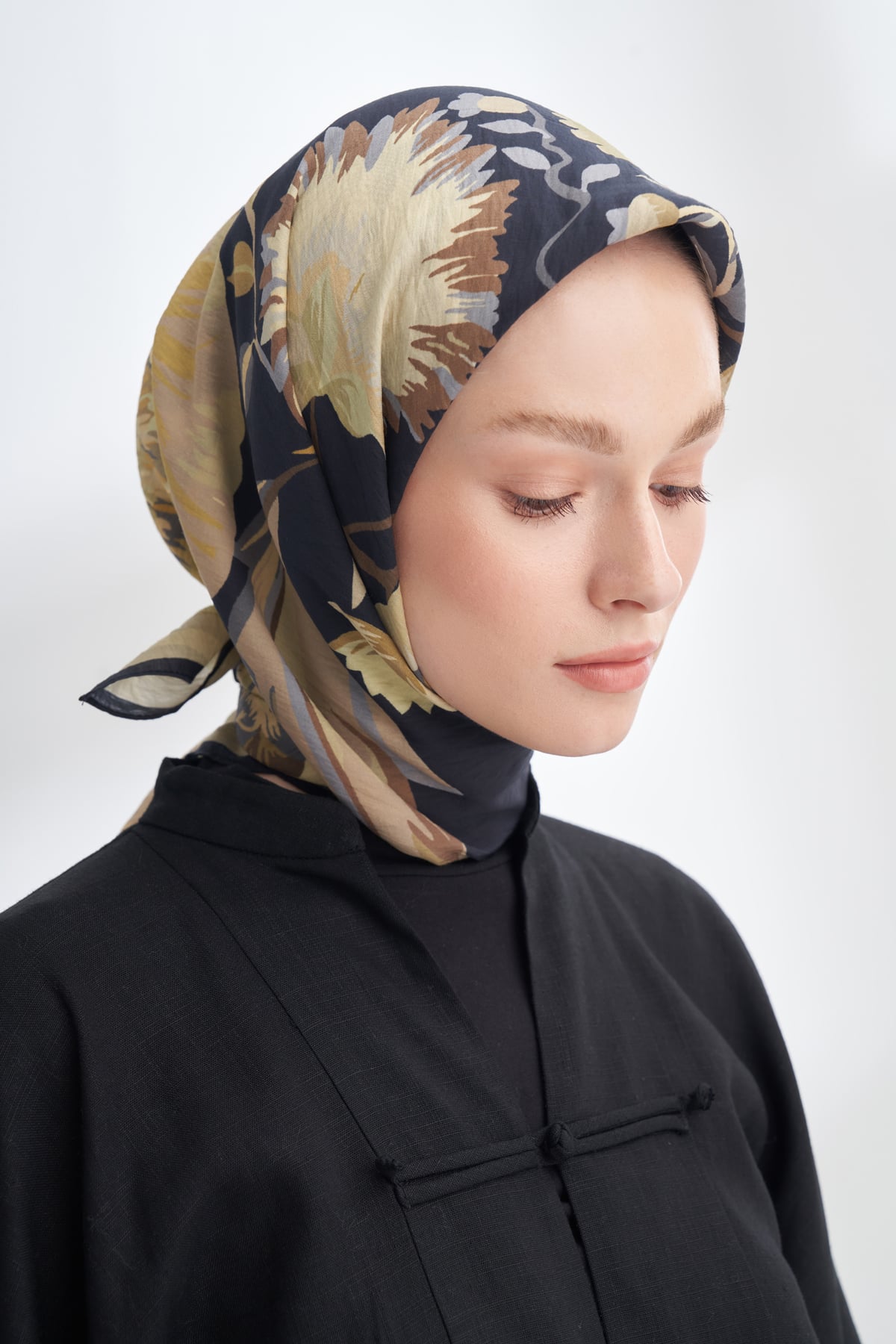ROSELLE DESEN THE TENCEL EDIT EŞARP  - LACİVERT - BEJ