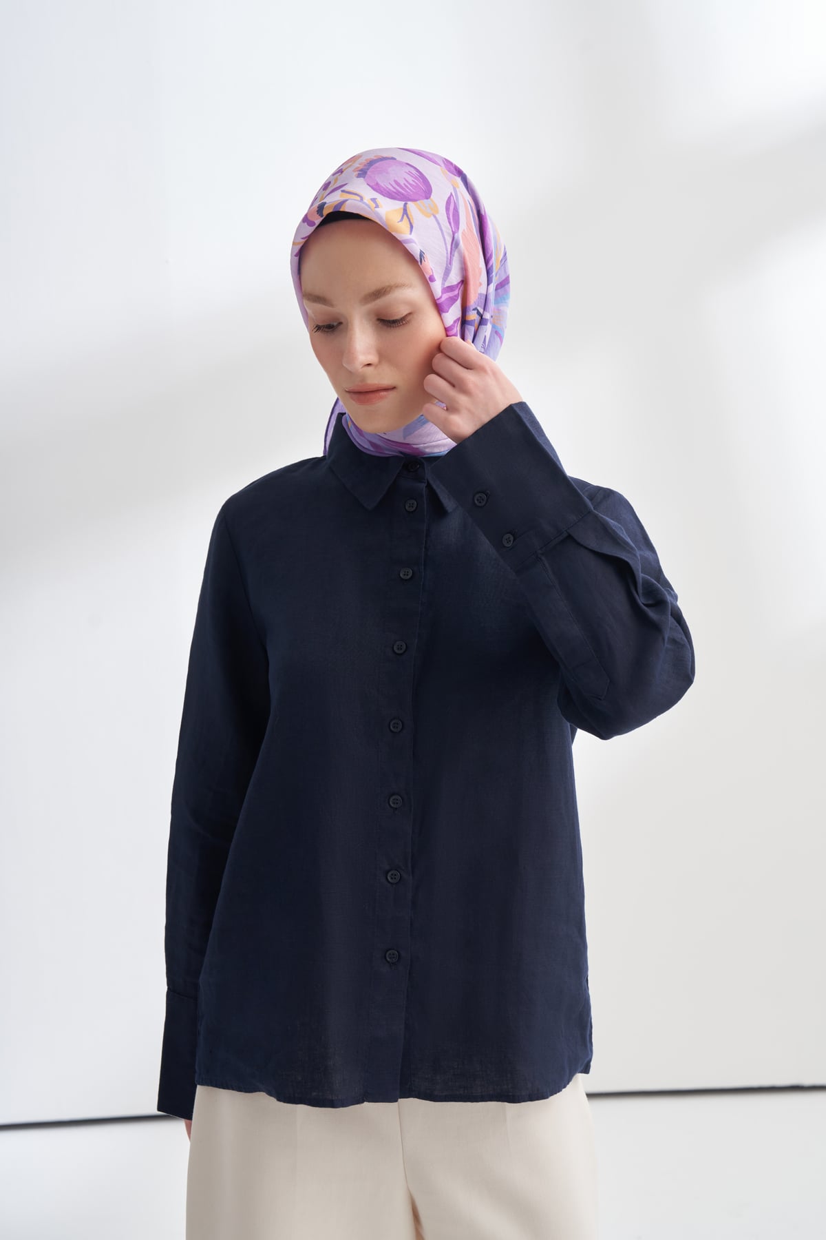 ROSELLE DESEN THE TENCEL EDIT EŞARP  - LEYLAK
