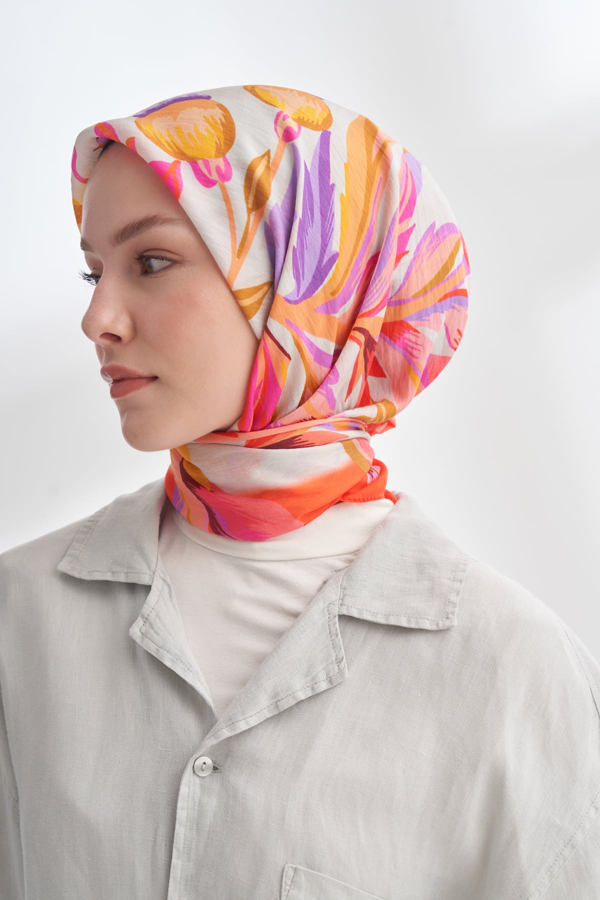 ROSELLE DESEN THE TENCEL EDIT EŞARP  - ORANGE