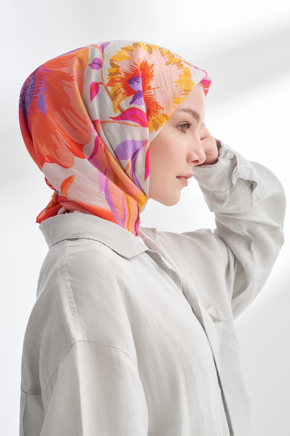 ROSELLE DESEN THE TENCEL EDIT EŞARP  - ORANGE