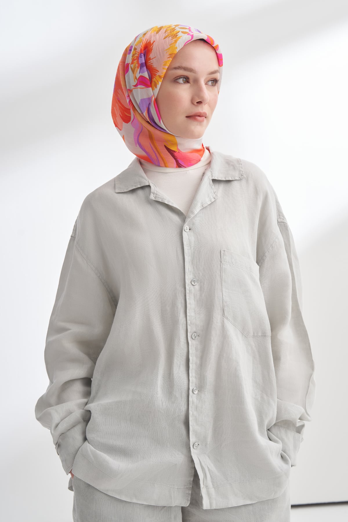 ROSELLE DESEN THE TENCEL EDIT EŞARP  - ORANGE